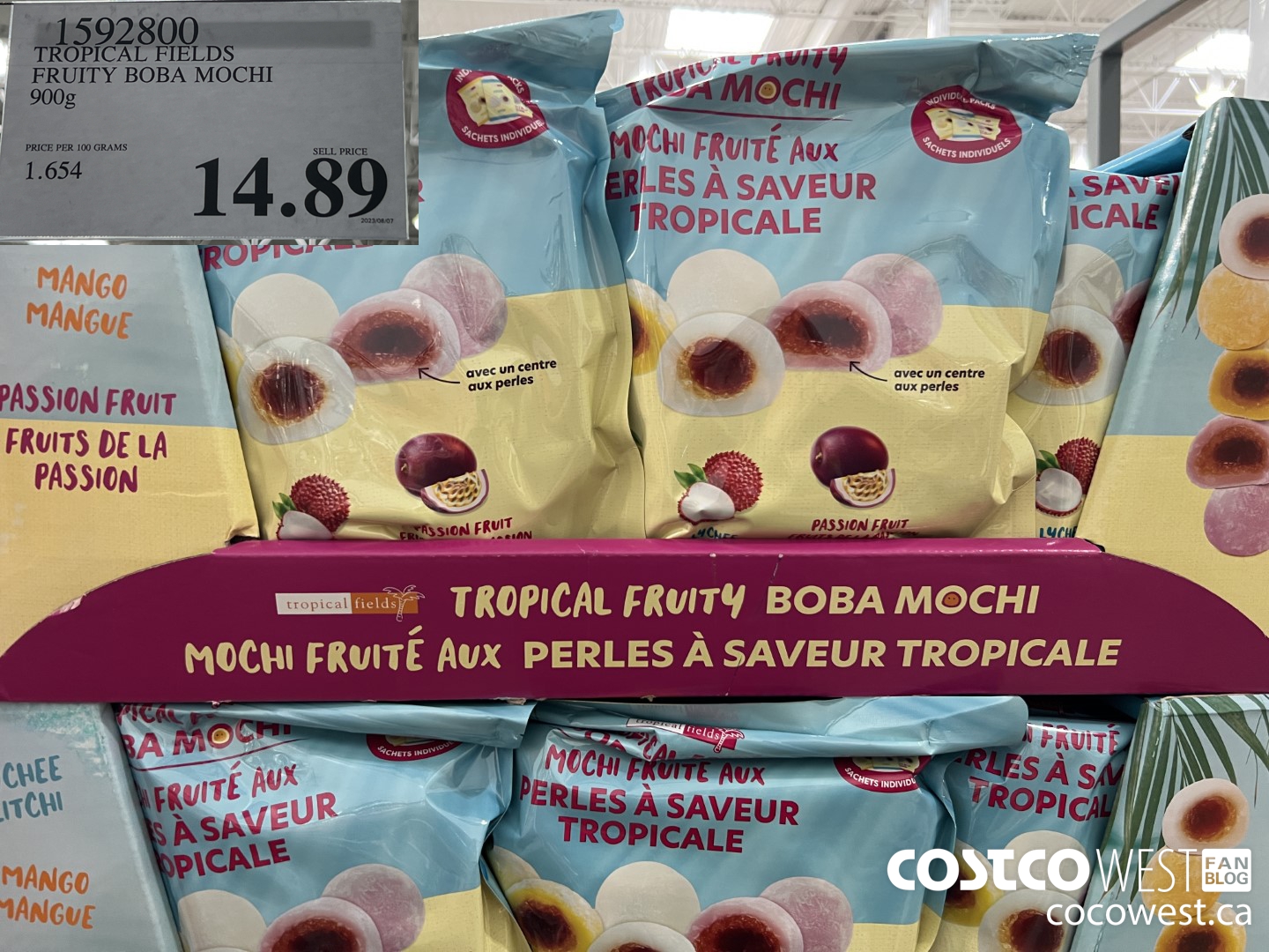 1592800 TROPICAL FIELDS FRUITY BOBA MOCHI 900G $14.89