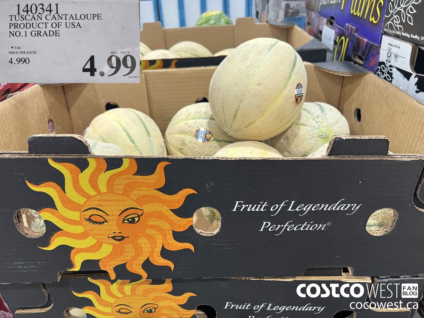 140341 TUSCAN CANTALOUPE PRODUCT OF USA NO. 1 GRADE $4.99