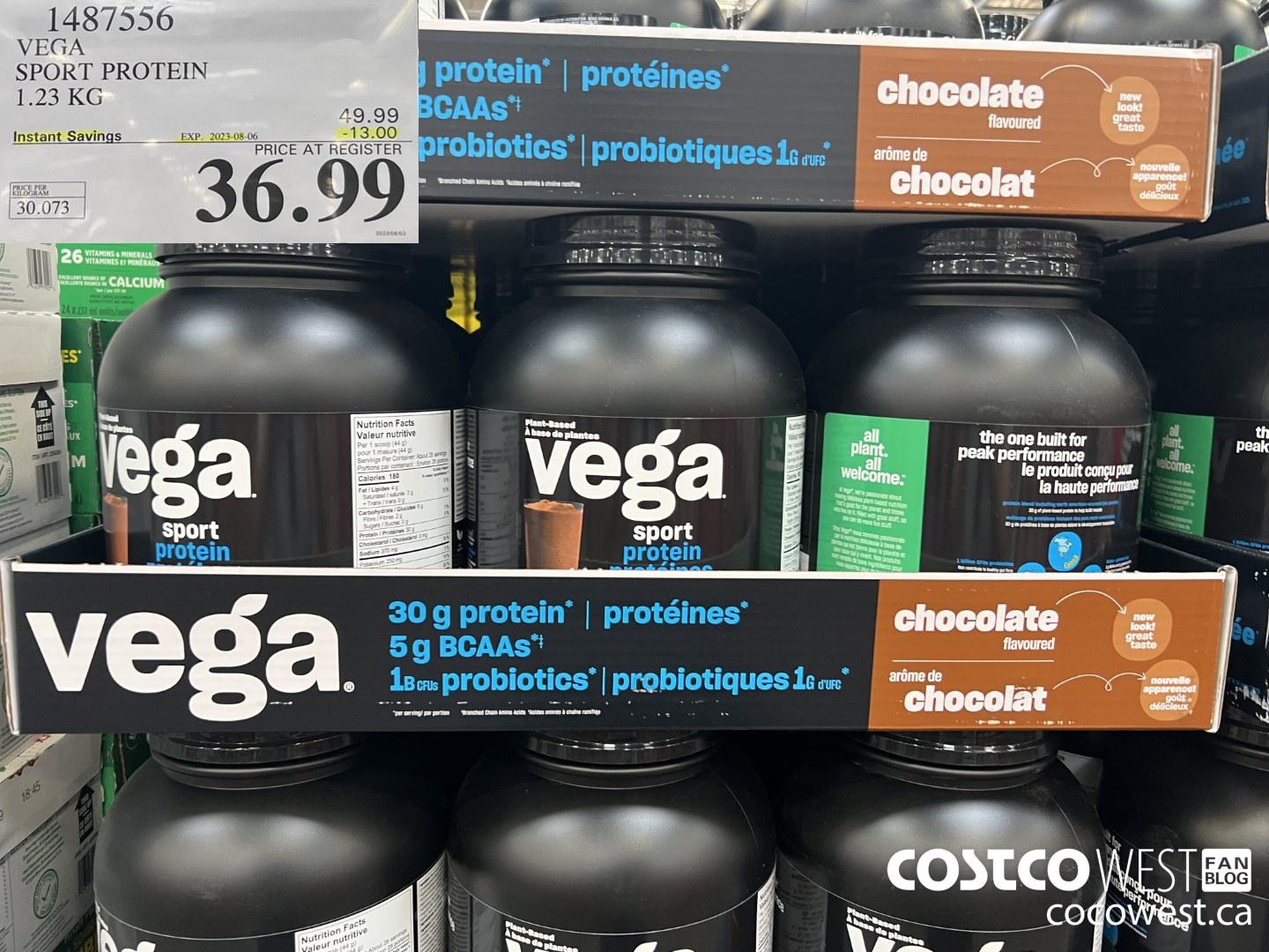 1487556 VEGA SPORT PROTEIN 1.23 KG ($13.00 INSTANT SAVINGS EXPIRES ON 2023-08-06) $36.99
