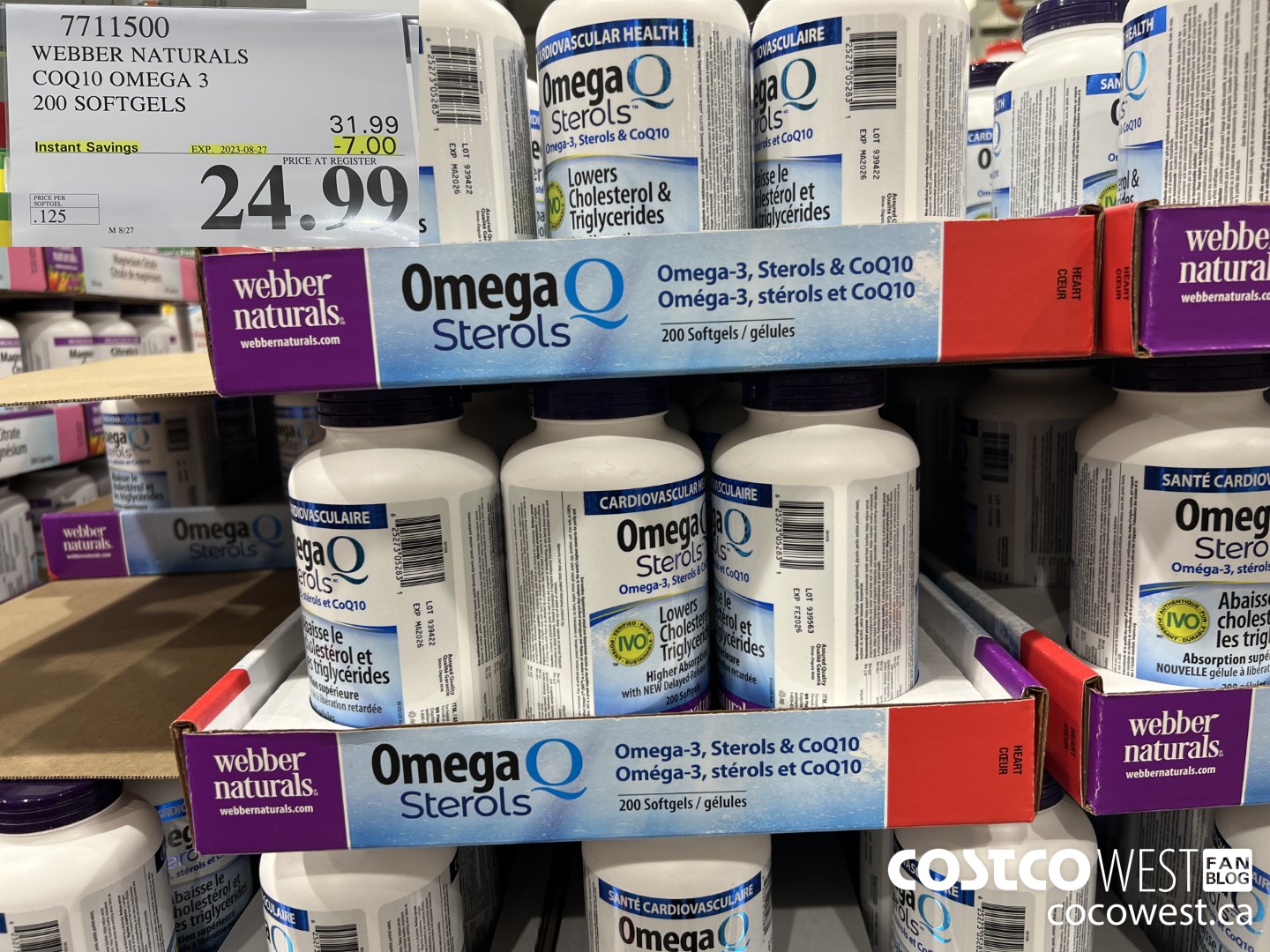 7711500 WEBBER NATURALS COQ10 OMEGA 3 200 SOFTGELS ($7.00 INSTANT SAVINGS EXPIRES ON 2023-08-27) $24.99