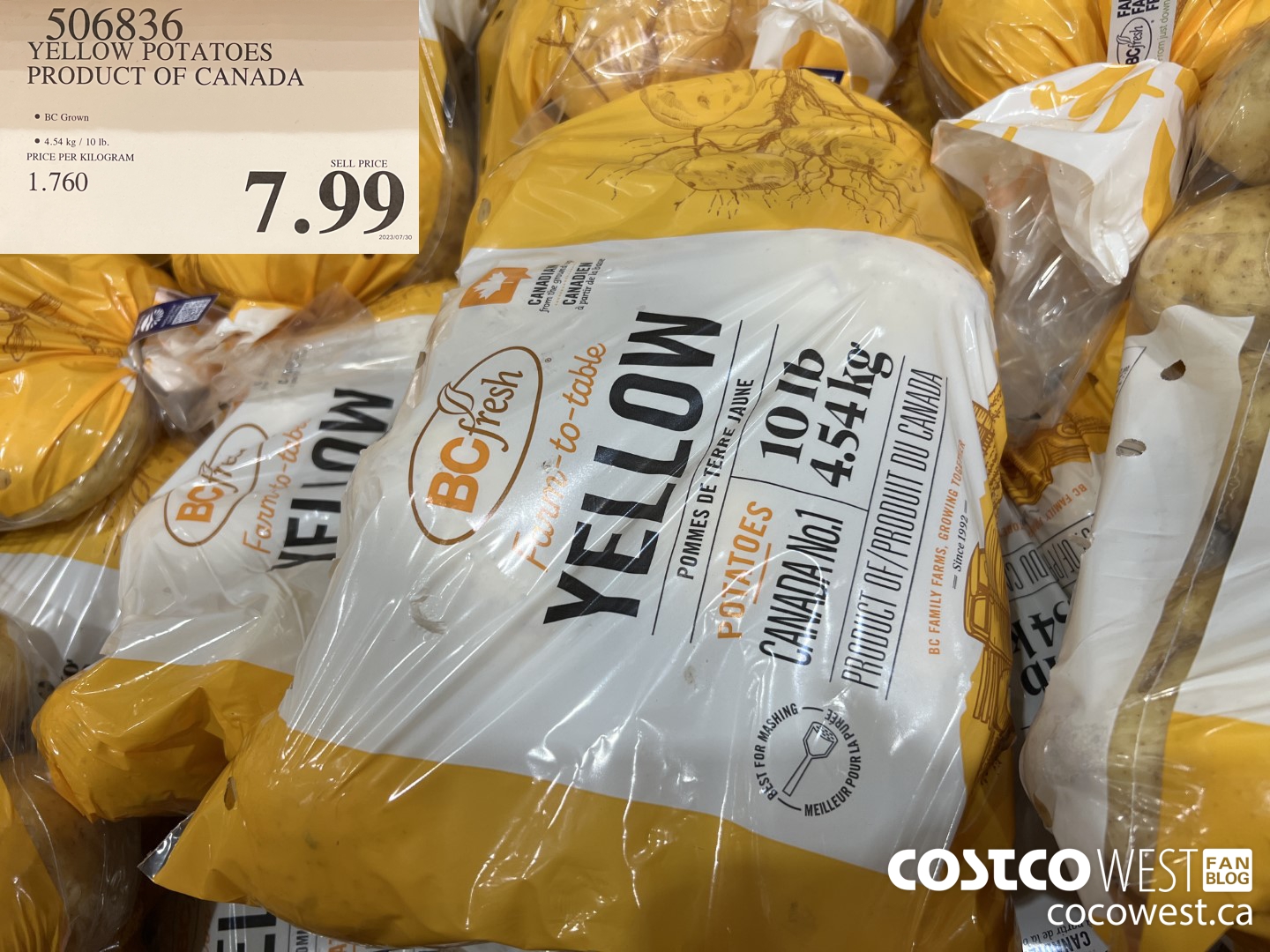 506836 YELLOW POTATOES PRODUCT OF CANADA $7.99