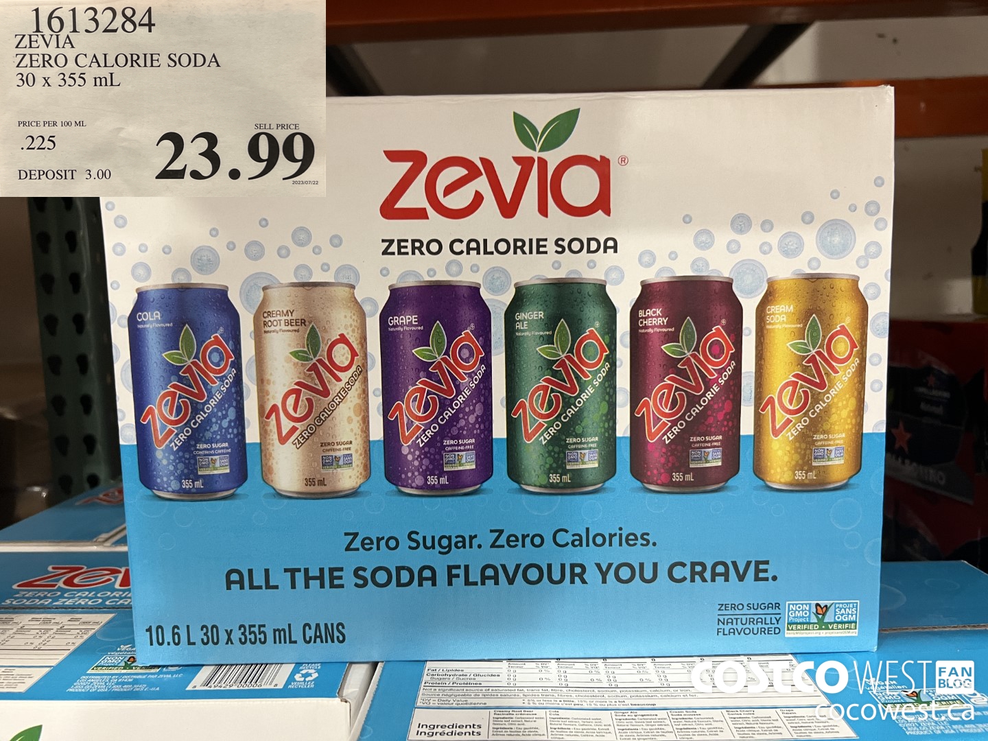 Zevia Zero Calorie Soda, Cola, canettes de 12 onces (paquet de 24)