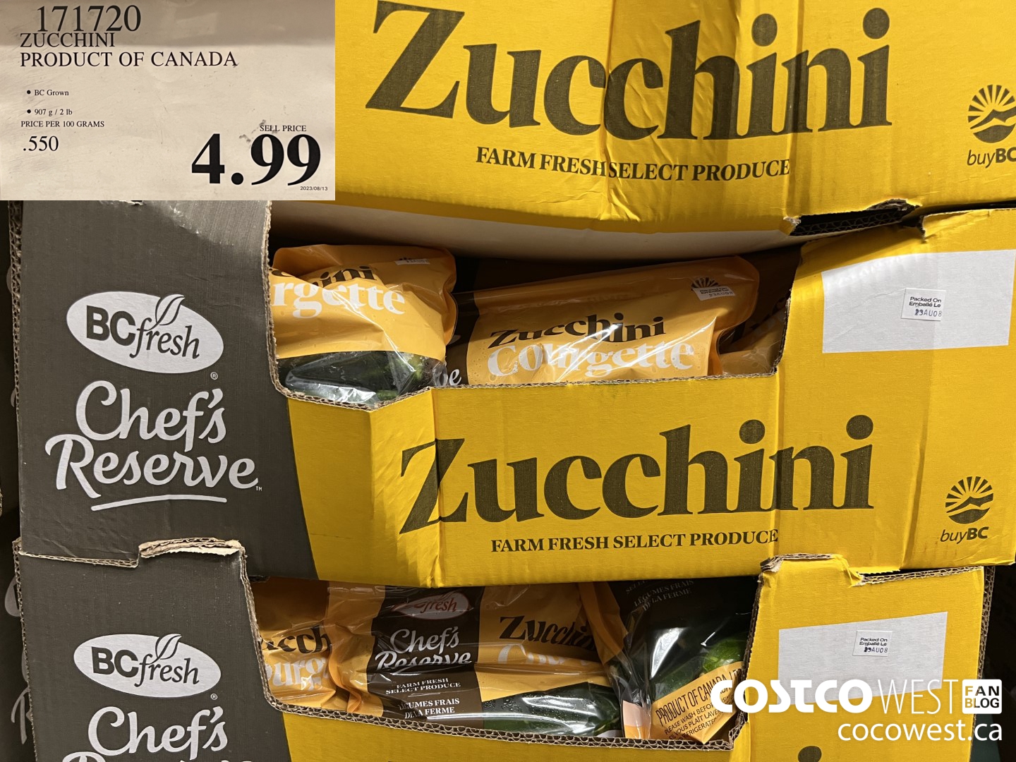 171720 ZUCCHINI PRODUCT OF CANADA $4.99