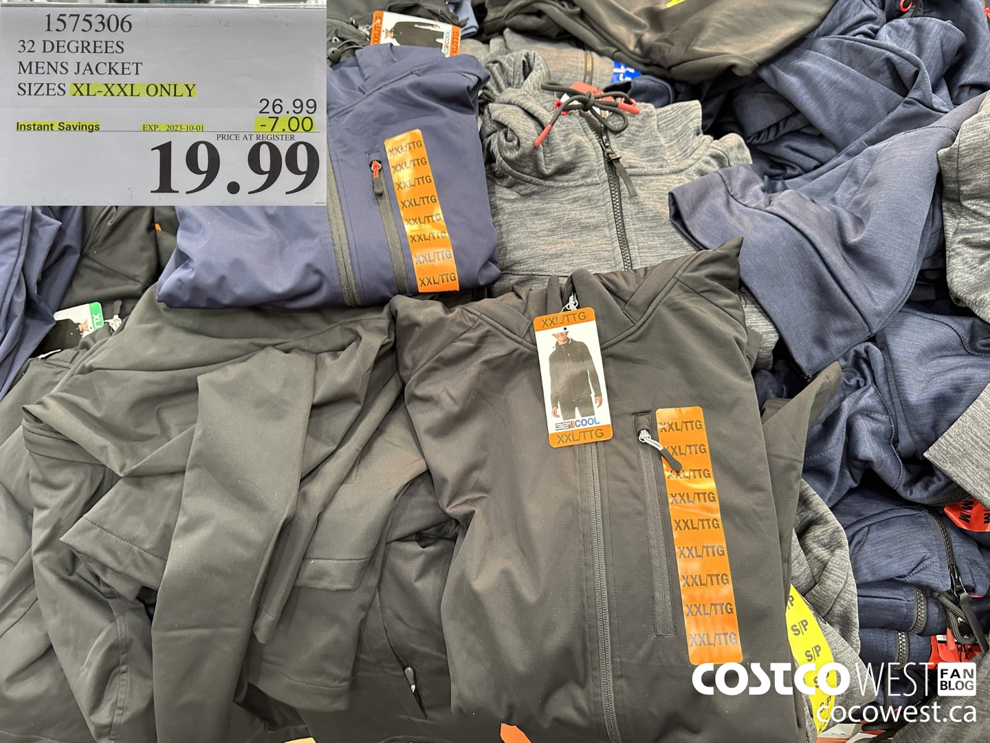 1575306 32 DEGREES MENS JACKET SIZES XL-XXL ONLY ($7.00 INSTANT SAVINGS EXPIRES ON 2023-10-01) $19.99