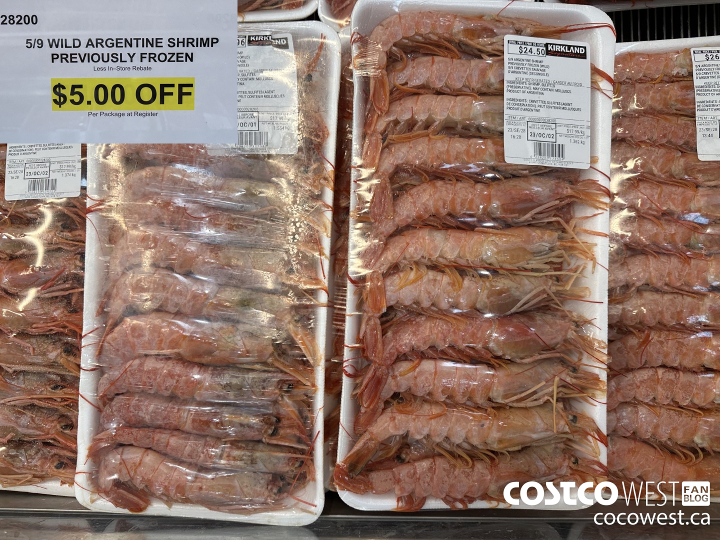 28200 5/9 WILD ARGENTINE SHRIMP PREVIOUSLY FROZEN ($5.00 INSTANT SAVINGS)
