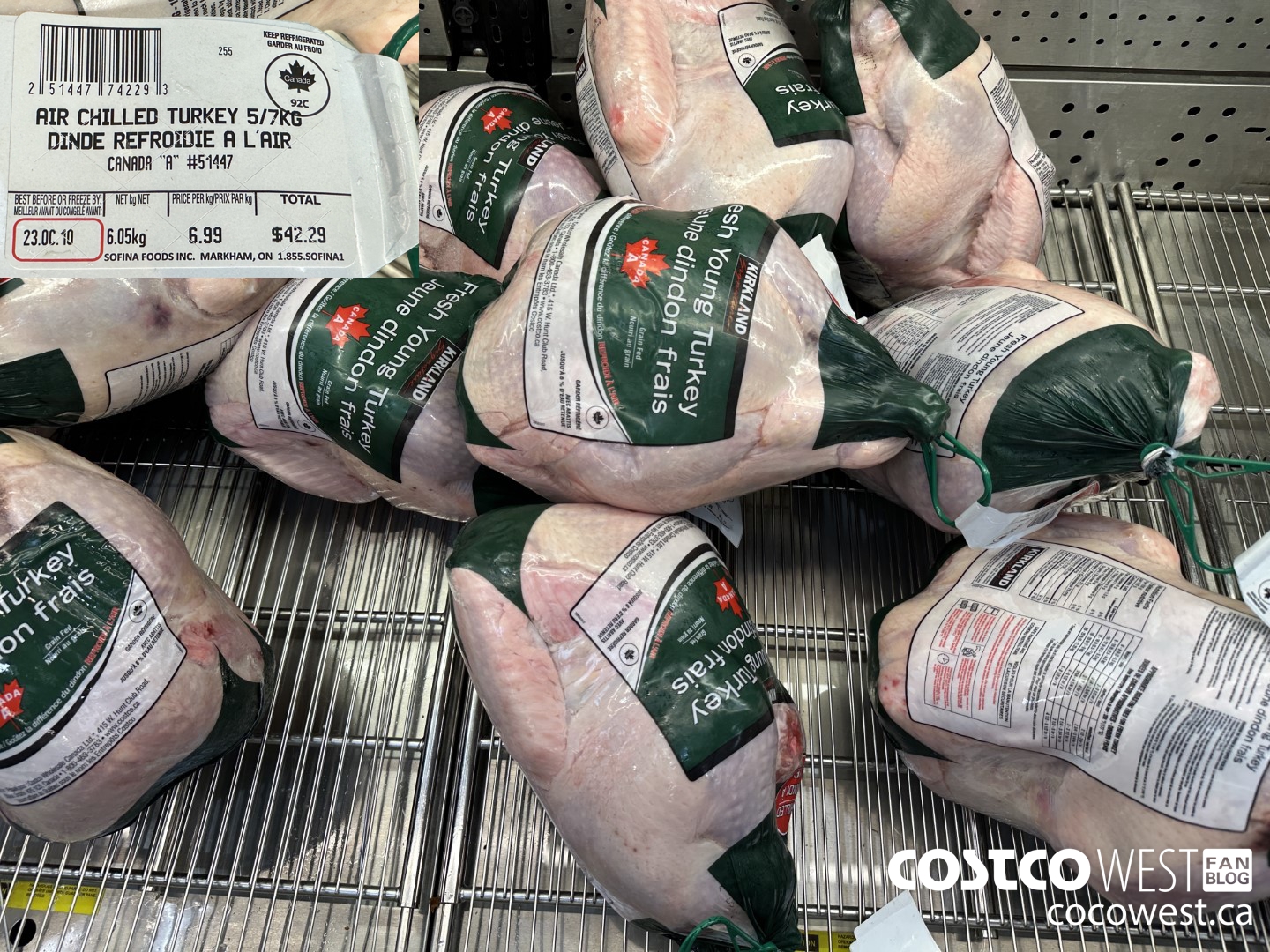 51447 AIR CHILLED TURKEY 5/7KG CANADA 