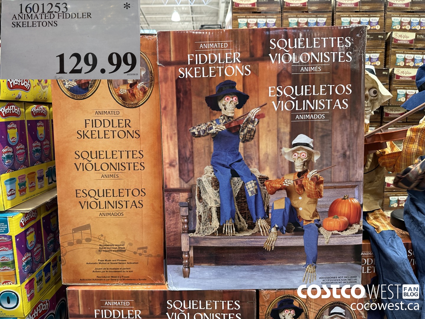 1601253 ANIMATED FIDDLER SKELETONS $129.99