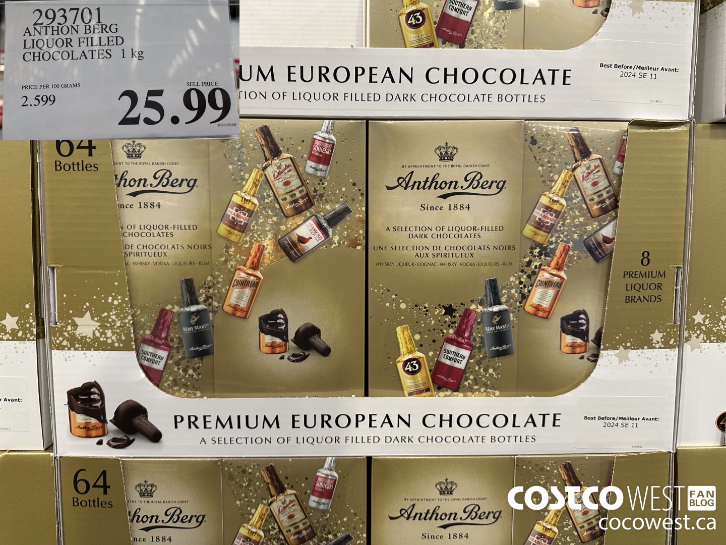 293701 ANTHON BERG LIQUOR FILLED CHOCOLATES 1 kg $25.99