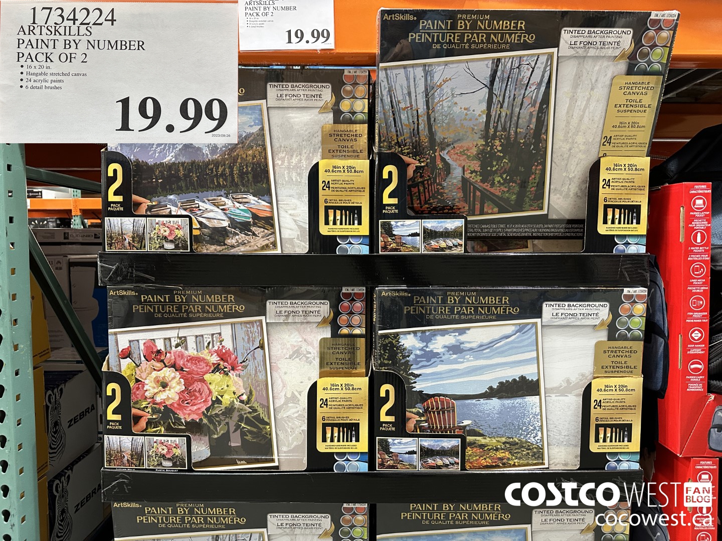 1734224 ARTSKILLS PAINT BY NUMBER PACK OF 2 $19.99