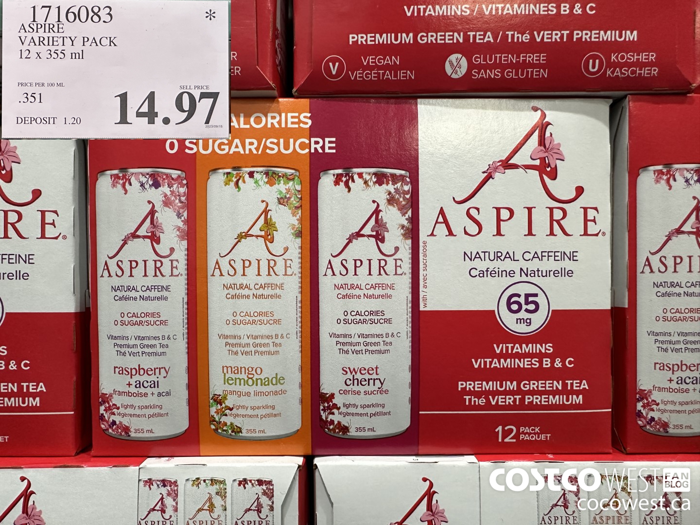 1716083 ASPIRE VARIETY PACK 12 X 355 ML $14.97