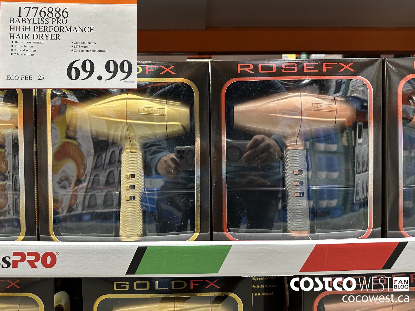 1776886 BABYLISS PRO HIGH PERFORMANCE HAIR DRYER $69.99