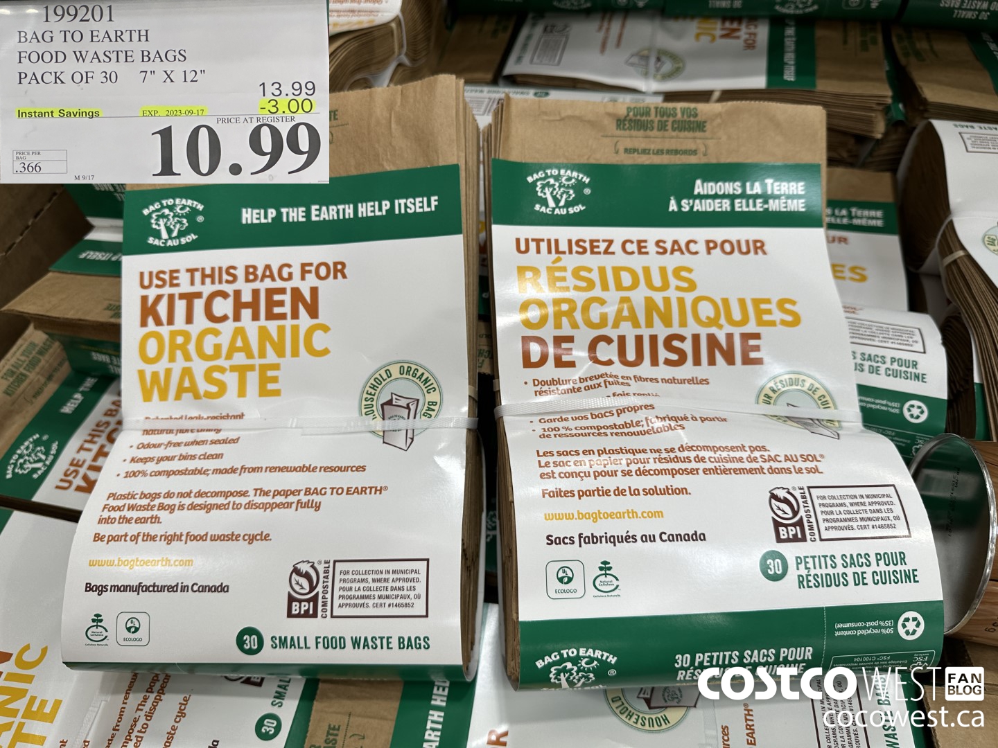 199201 BAG TO EARTH FOOD WASTE BAGS PACK OF 30 7