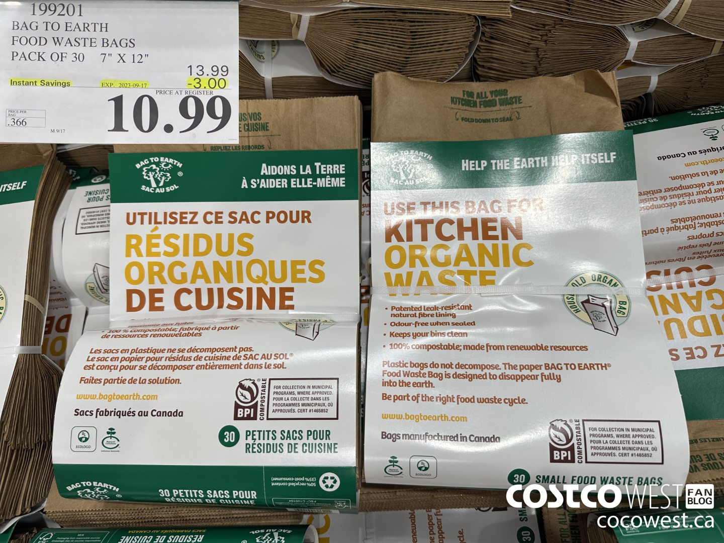 199201 BAG TO EARTH FOOD WASTE BAGS PACK OF 30 7