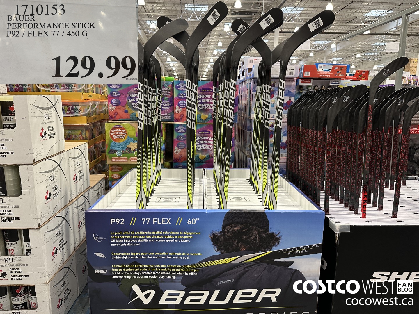 1710153 BAUER PERFORMANCE STICK P92 / FLEX 77 / 450G $129.99