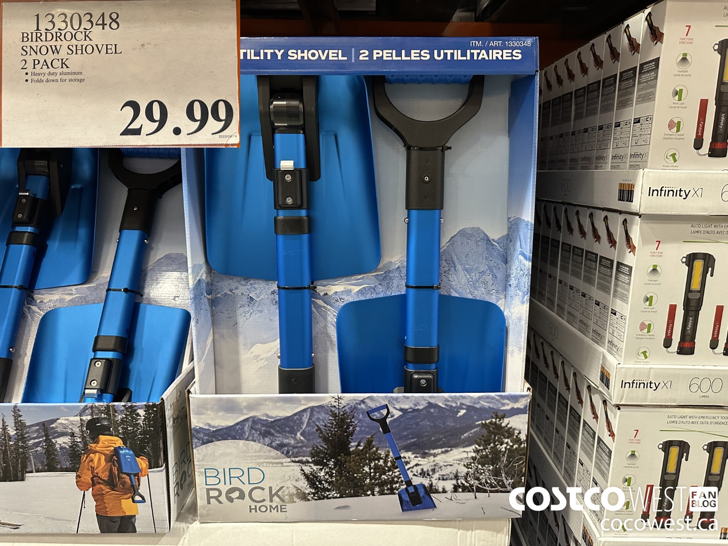 1330348 BIRDROCK SNOW SHOVEL 2 PACK $29.97