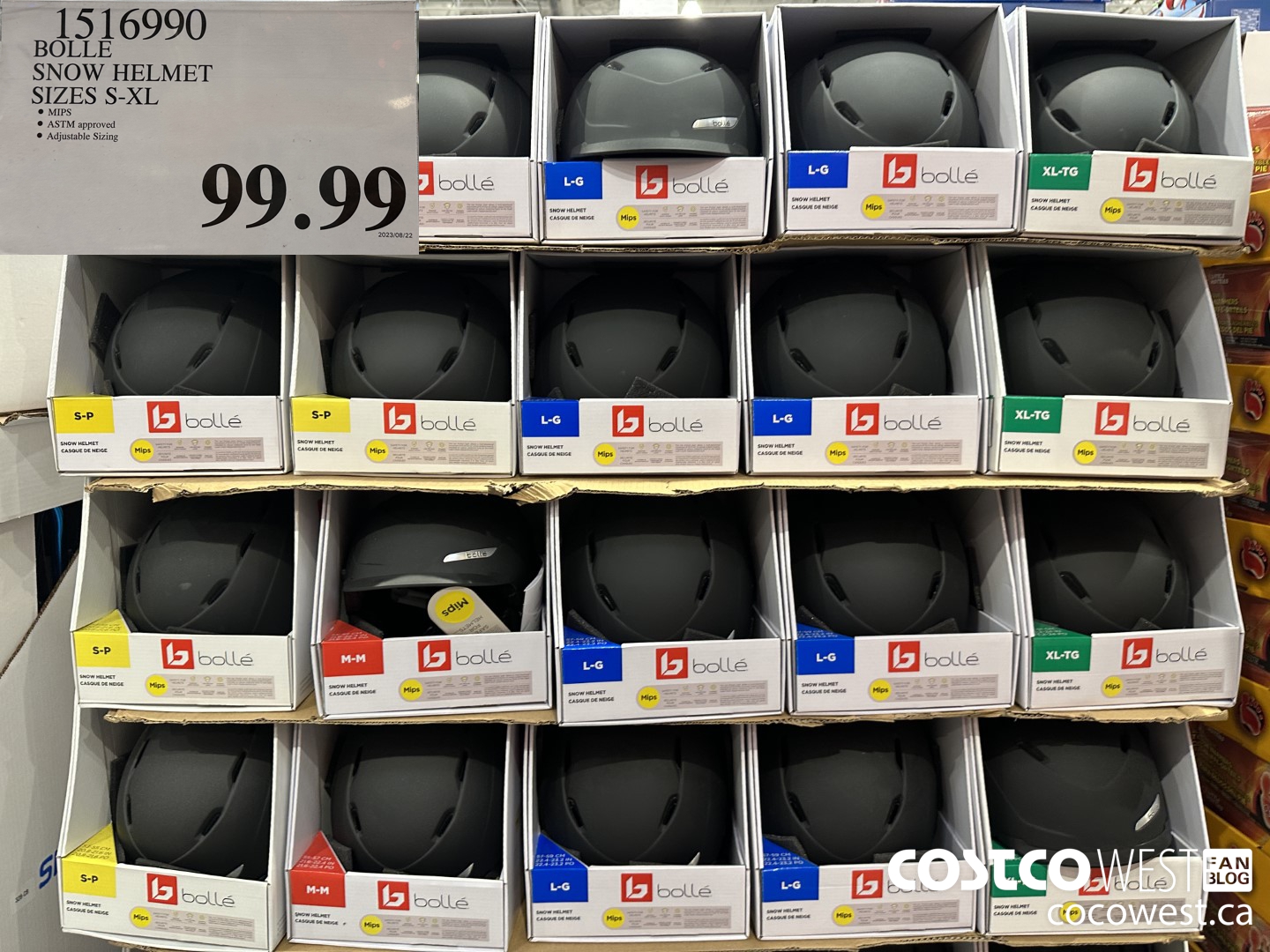 1516990 BOLLE SNOW HELMET SIZES S-XL $99.99