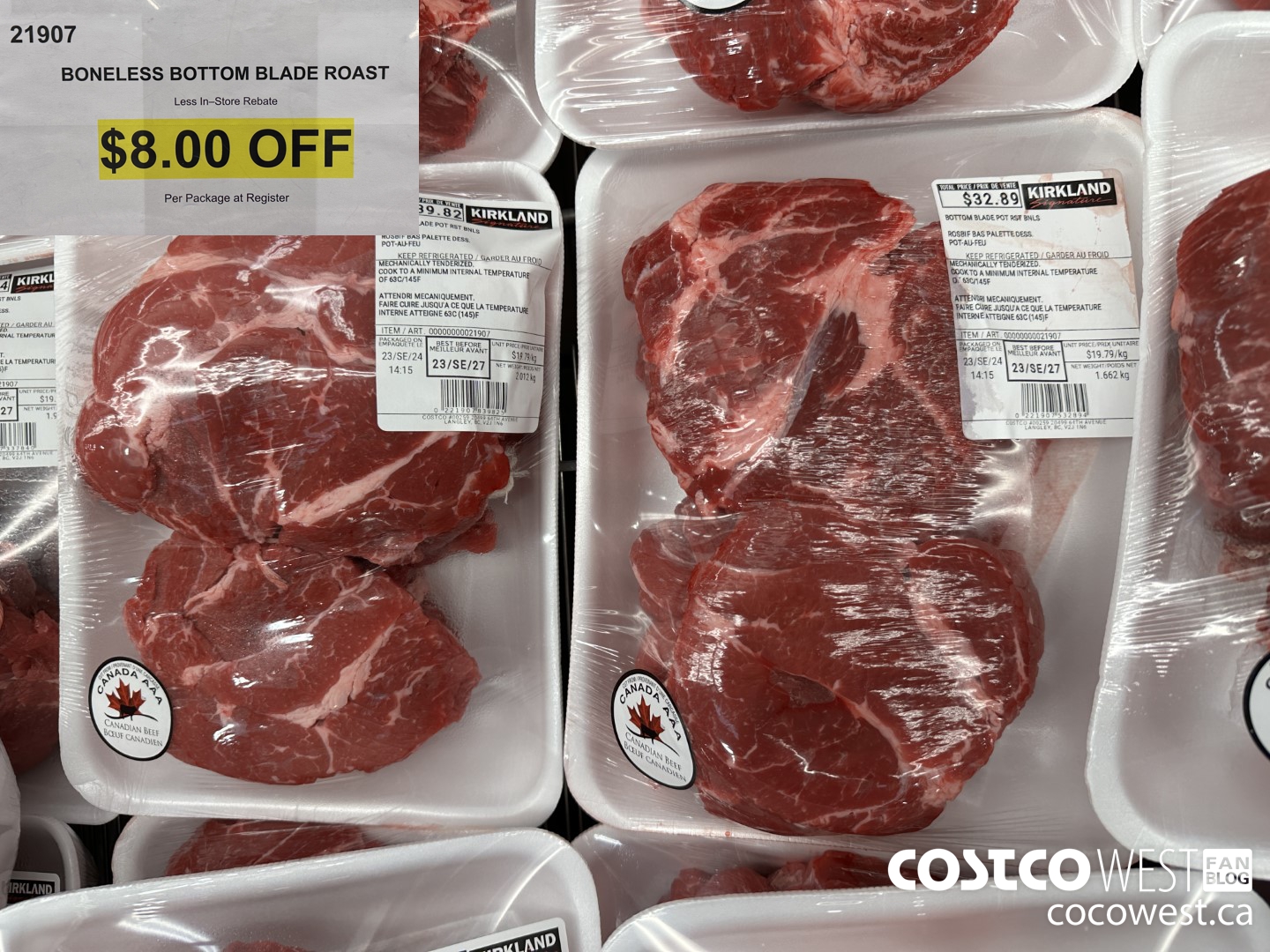 21907 BONELESS BOTTOM BLADE ROAST ($8.00 INSTANT SAVINGS)