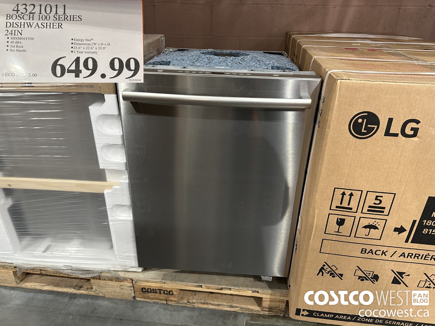 4321011 BOSCH 100 SERIES BUILT-IN DISHWASHER 24