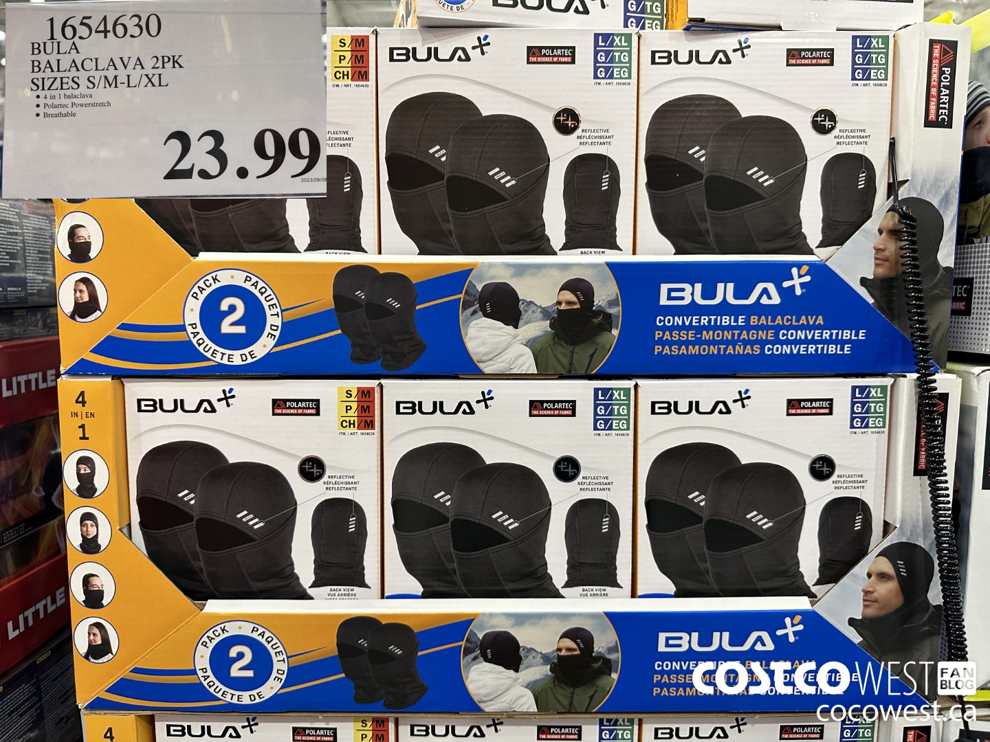 1654630 BULA BALACLAVA 2PK SIZES S/M-L/XL $23.99