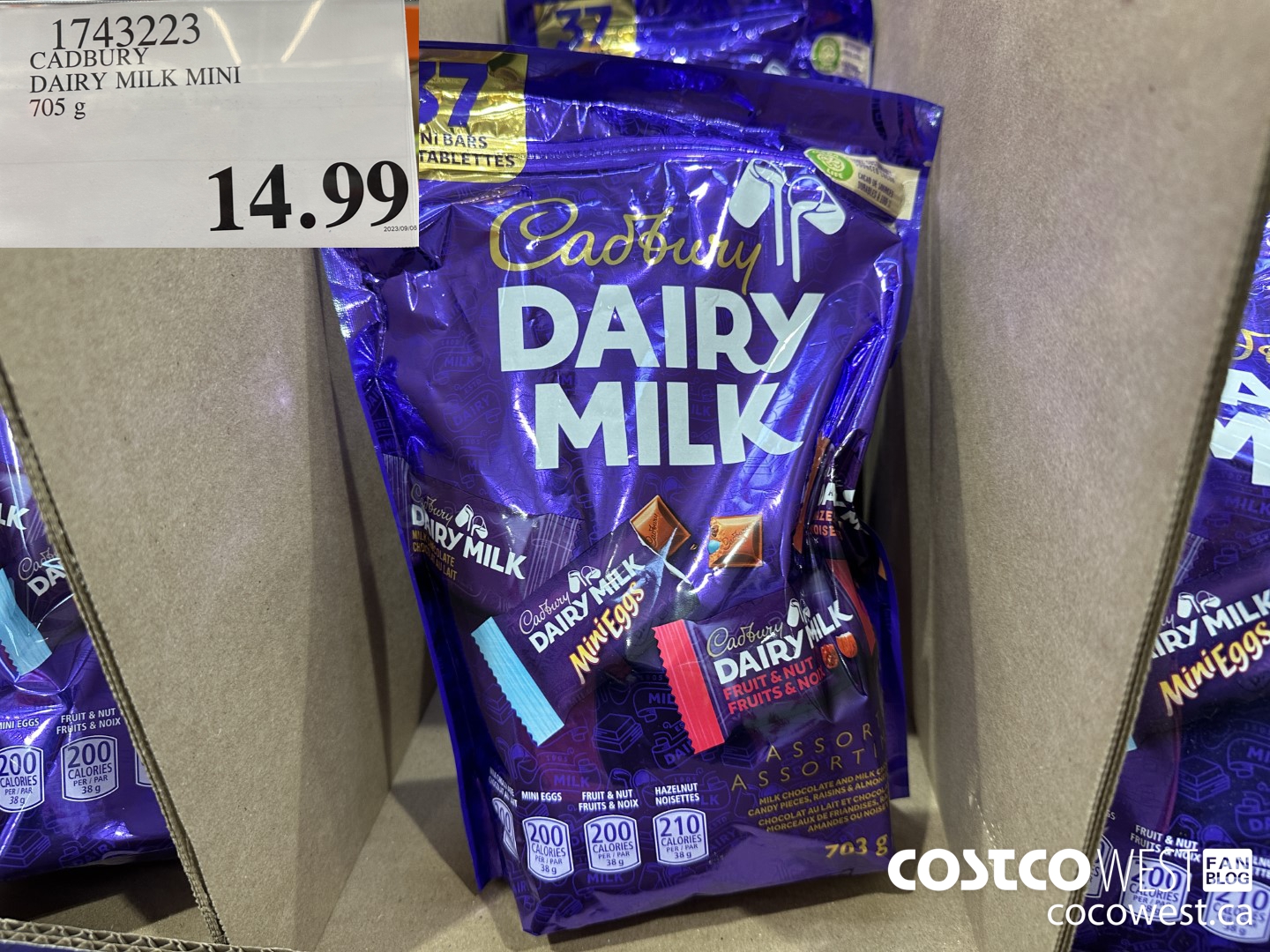 1743223 CADBURY DAIRY MILK MINI 705G $14.99