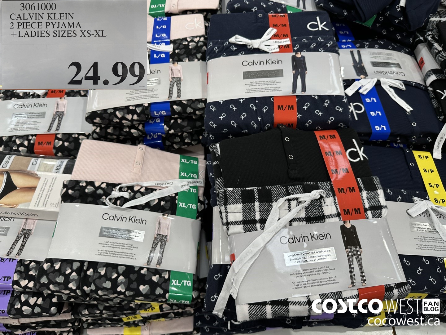 CALVIN KLEIN 2 PIECE LOUNGE SET + LADIES SIZES XS - XL at Costco