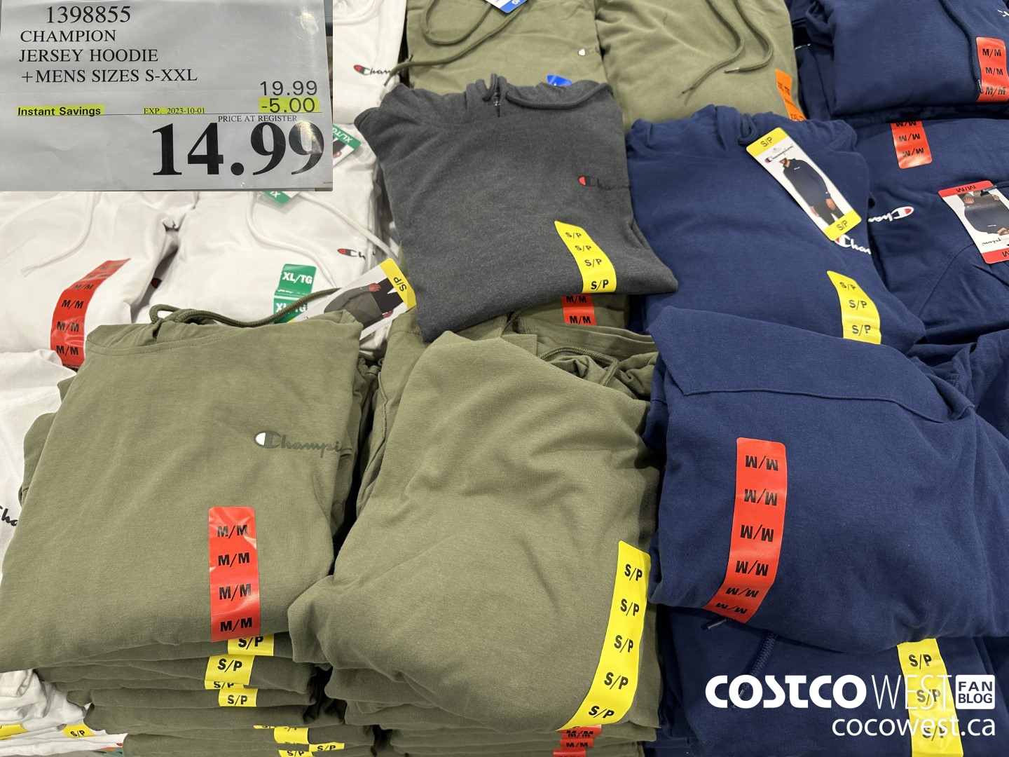 1398855 CHAMPION JERSEY HOODIE MENS SIZES S-XXL ($5.00 INSTANT SAVINGS EXPIRES ON 2023-10-01) $14.99