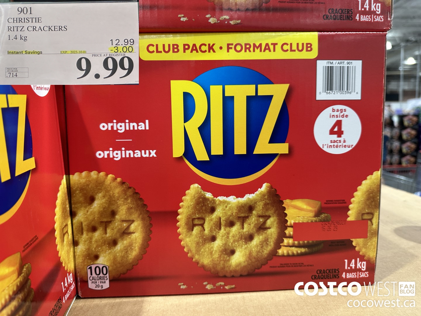 901 CHRISTIE RITZ CRACKERS 1.4 kg ($3.00 INSTANT SAVINGS EXPIRES ON 2023-10-01) $9.99
