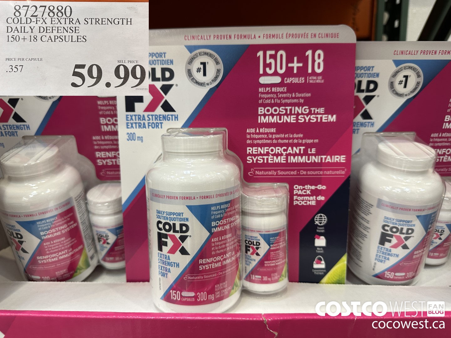8727880 COLD-FX EXTRA STRENGTH DAILY DEFENSE 150 + 18 CAPSULES $59.99