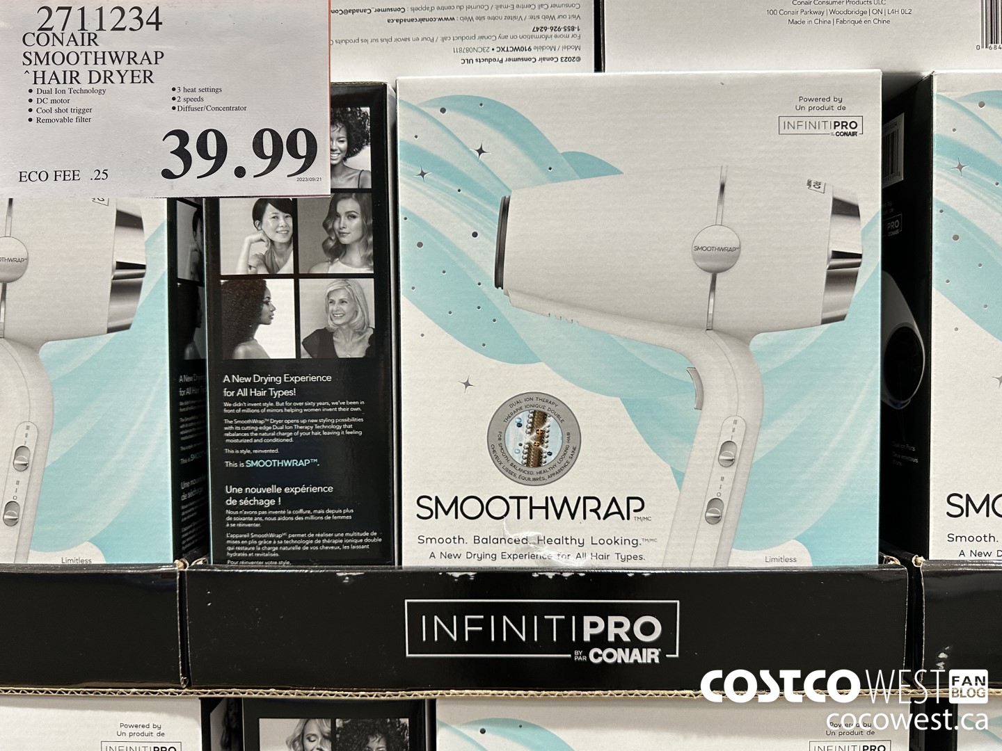 2711234 CONAIR SMOOTHWRAP HAIR DRYER $39.99