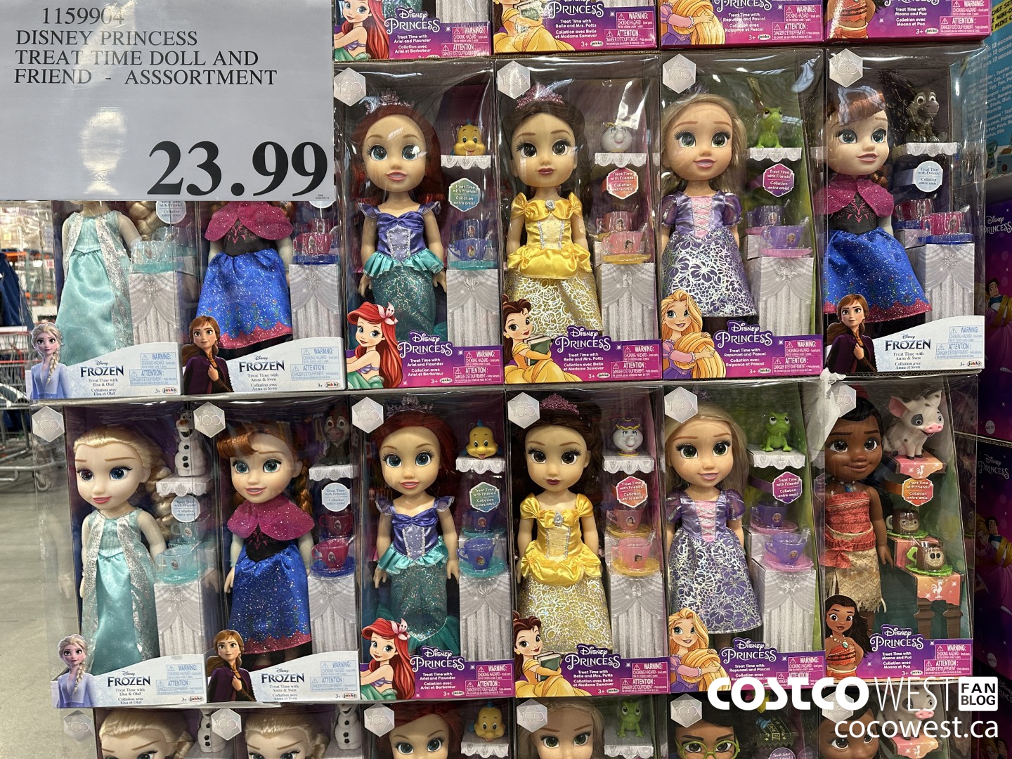 1159904 DISNEY PRINCESS TREAT TIME DOLL AND FRIEND ASSORTMENT $23.99