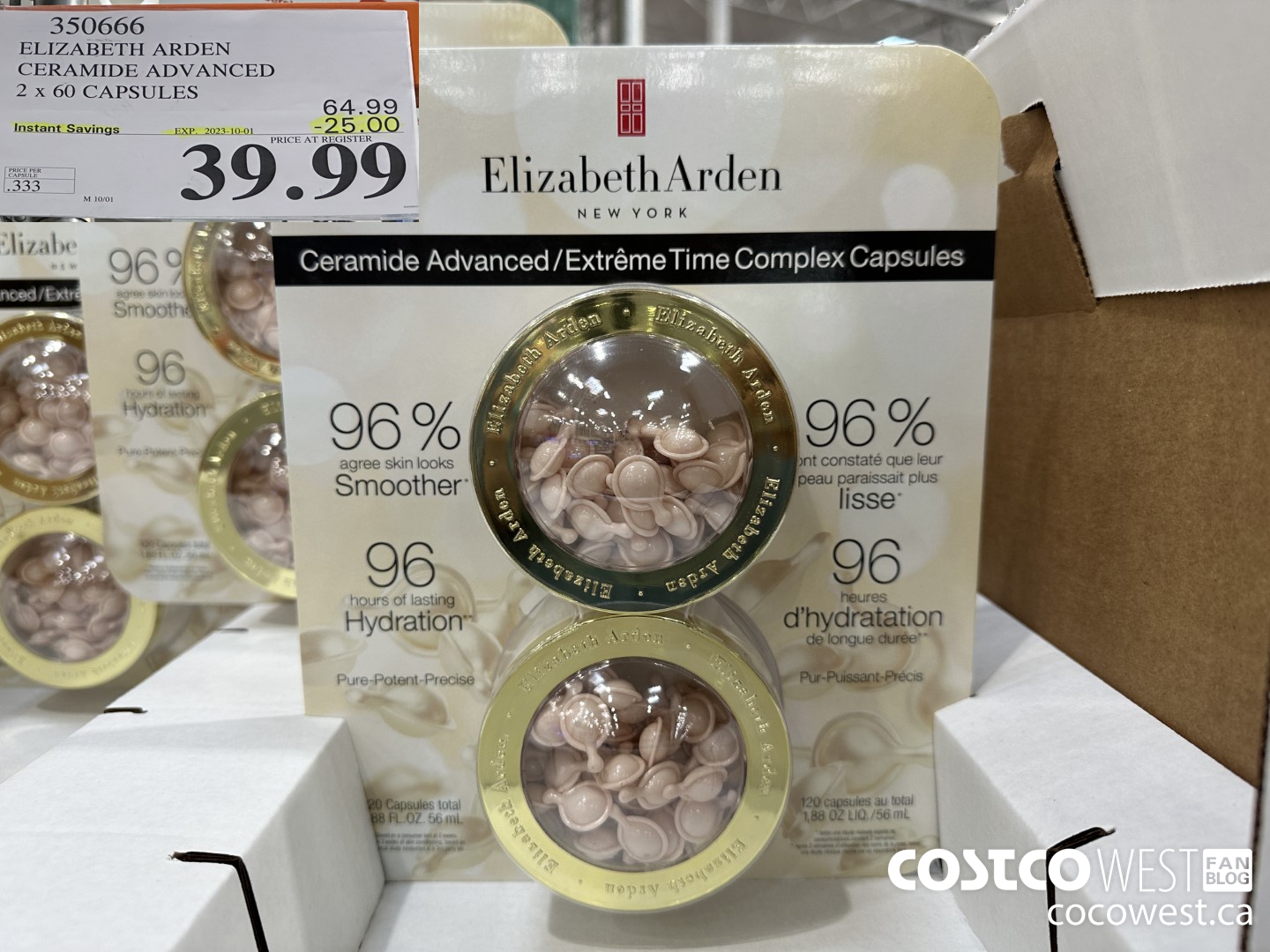 350666 ELIZABETH ARDEN CERAMIDE ADVANCED 2 X 60 CAPSULES ($25.00 INSTANT SAVINGS EXPIRES ON 2023-10-01) $39.99