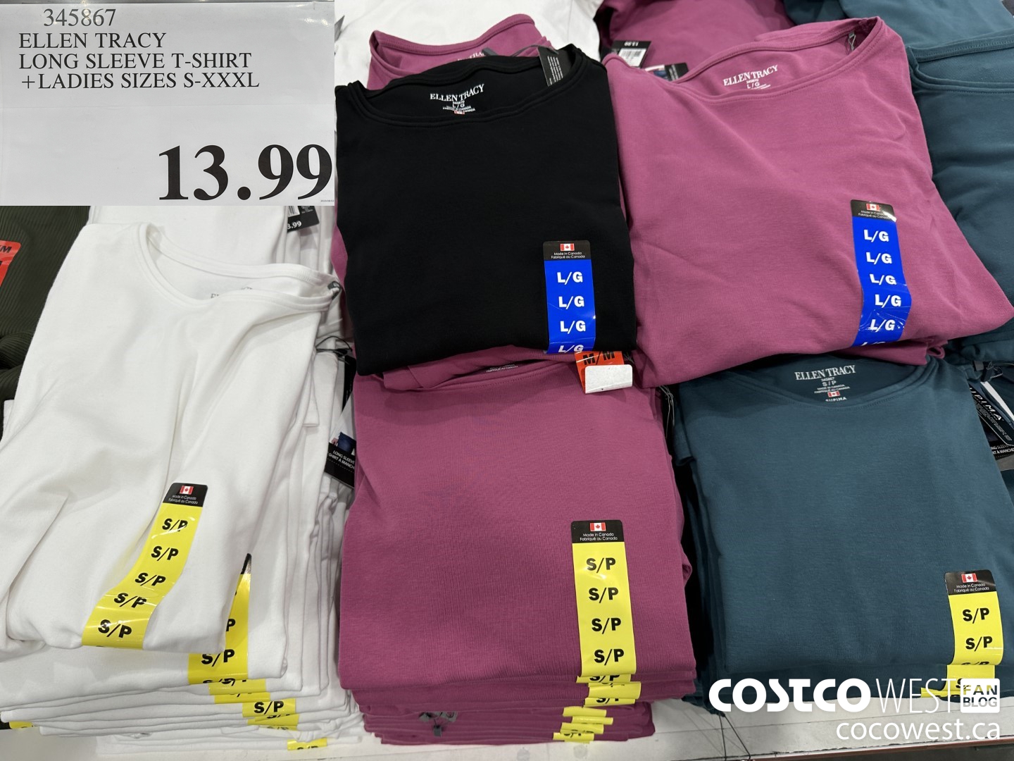 ELLEN TRACY LONG SLEEVE T - SHIRT + LADIES SIZES XL - XXL at Costco 3180  Laird Rd Mississauga