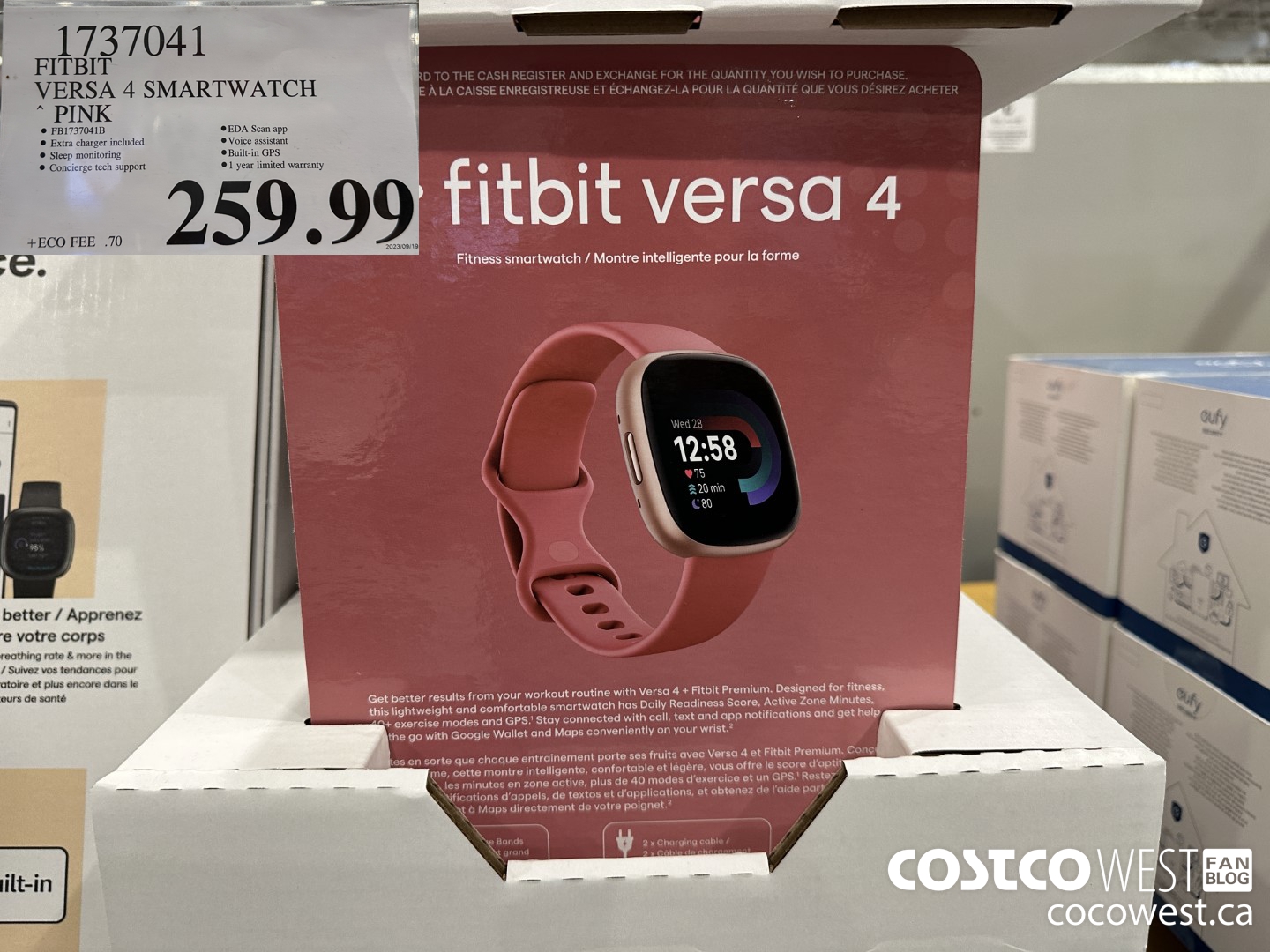 1737041 FITBIT VERSA 4 SMARTWATCH PINK $259.99