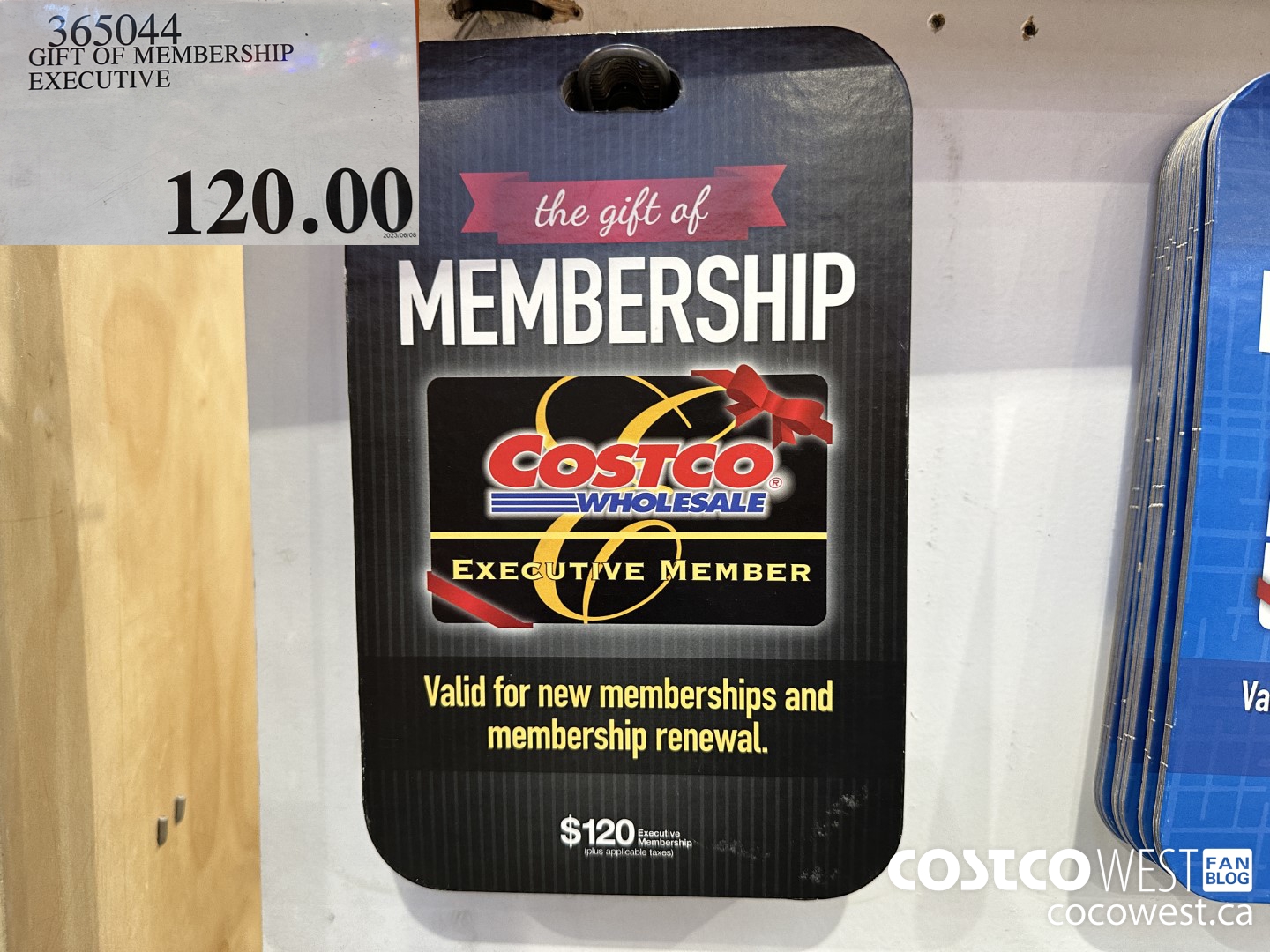 365044 GIFT OF MEMBERSHIP EXECUTIVE $120.00