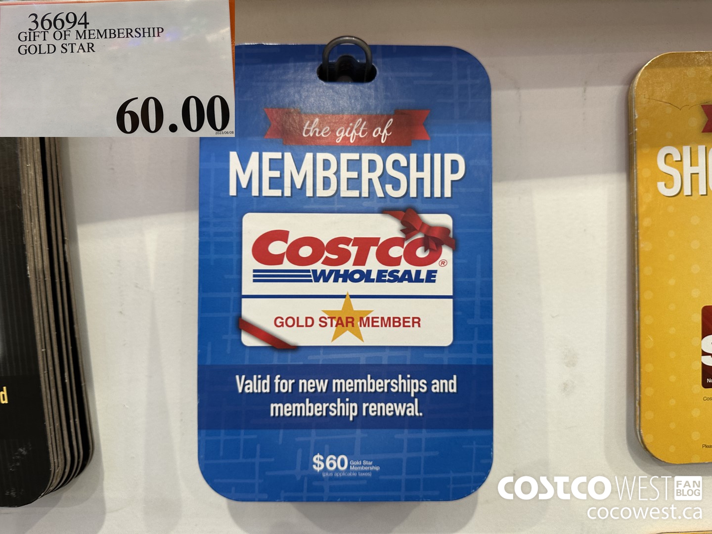 36694 GIFT OF MEMBERSHIP GOLD STAR  $60.00