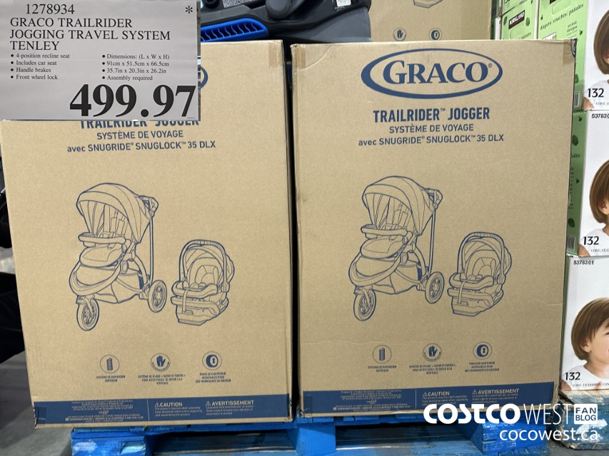 1278934 GRACO TRAILRIDER JOGGING TRAVEL SYSTEM TENLEY $499.97