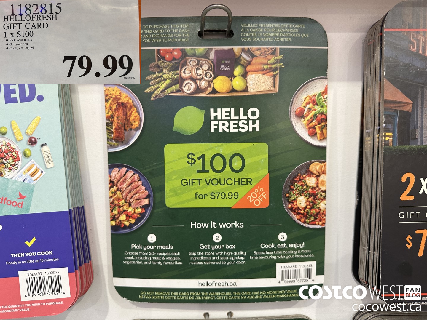 1182815 HELLOFRESH GIFT CARD 1 X $100 $79.99