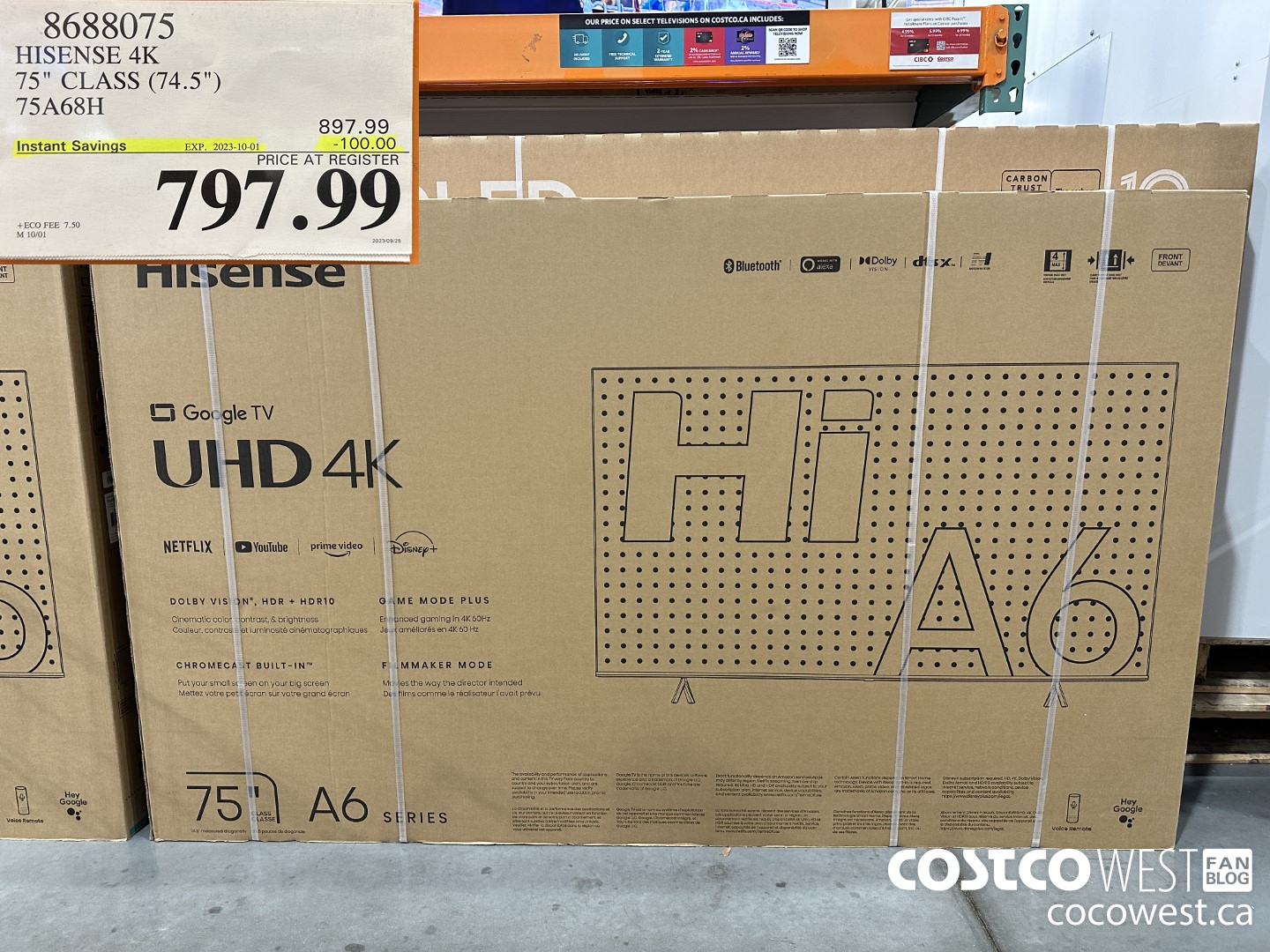 8688075 HISENSE 4K 75