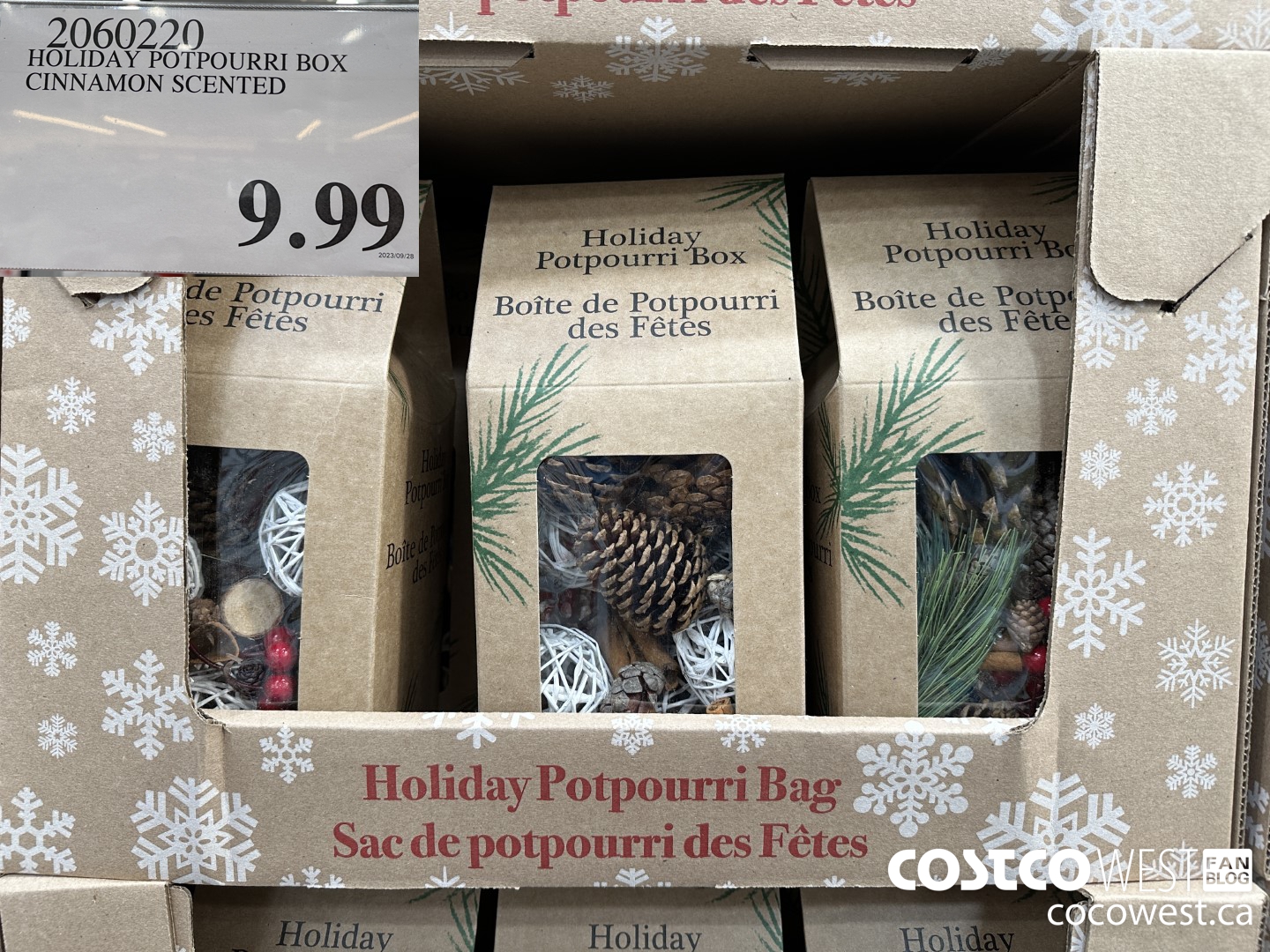 2060220 HOLIDAY POTPOURRI BOX CINNAMON SCENTED $9.99