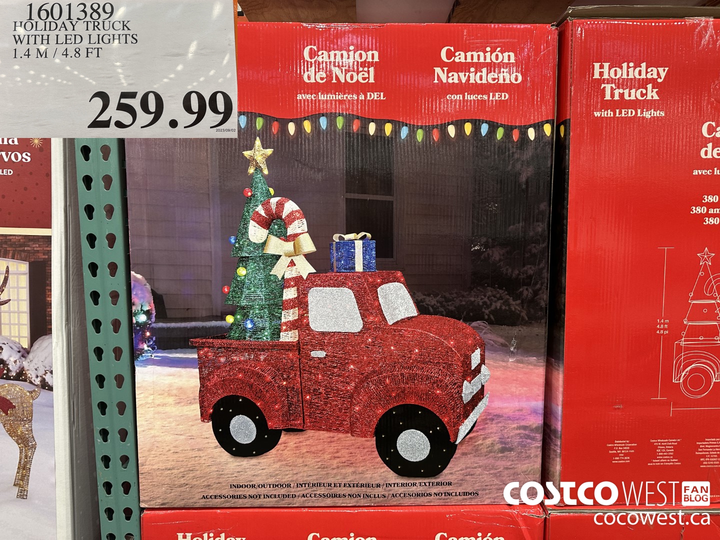 1601389 HOLIDAY TRUCK WITH LED LIGHTS 1.4M / 4.8FT $259.99