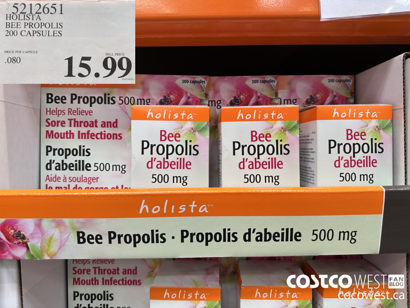 5212651 HOLISTA BEE PROPOLIS 200 CAPSULES $15.99