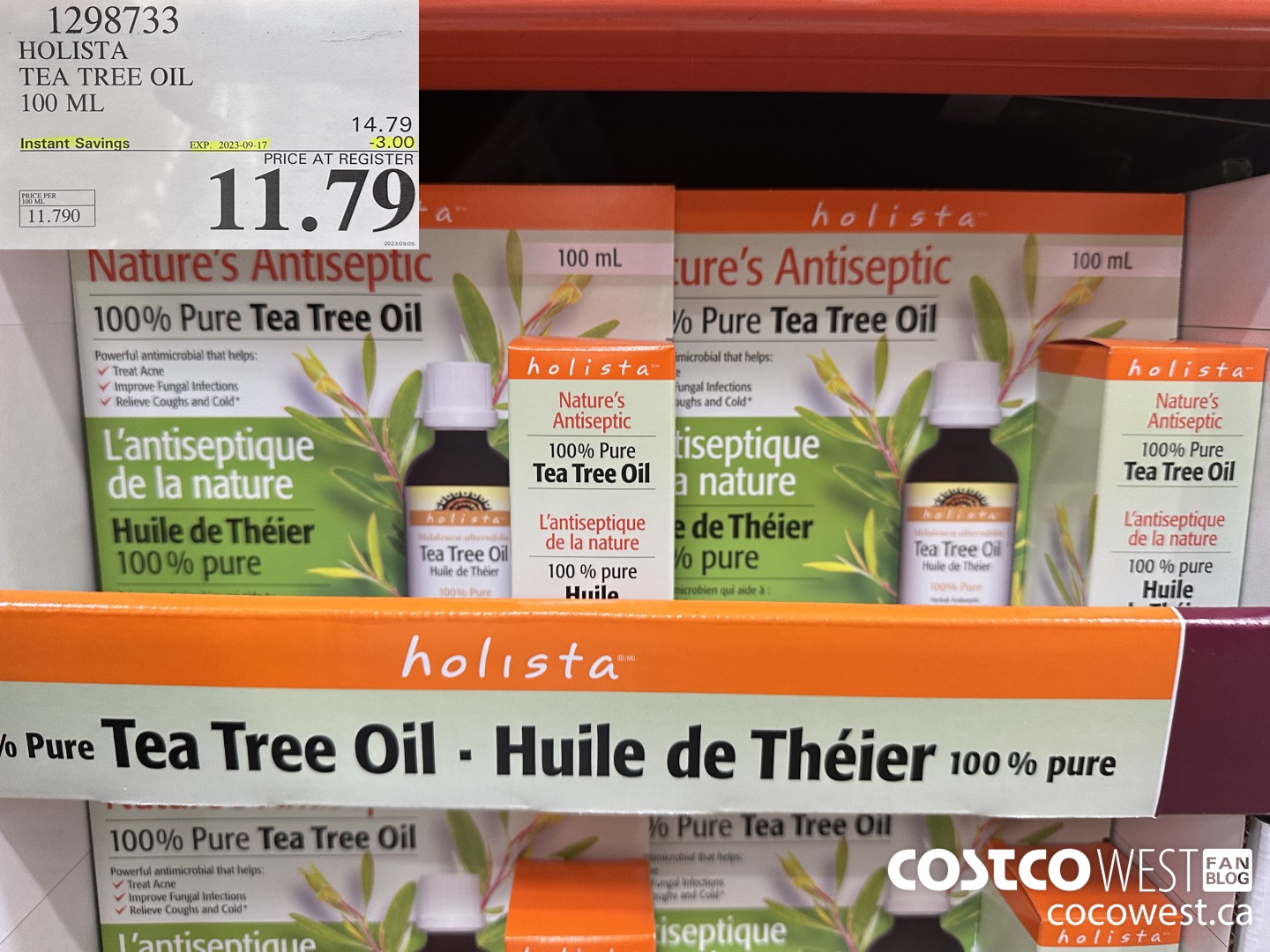 1298733 HOLISTA TEA TREE OIL 100 ML ($3.00 INSTANT SAVINGS EXPIRES ON 2023-09-17) $11.79