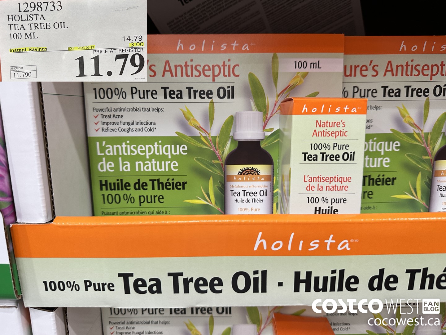1298733 HOLISTA TEA TREE OIL 100 ML ($3.00 INSTANT SAVINGS EXPIRES ON 2023-09-17) $11.79