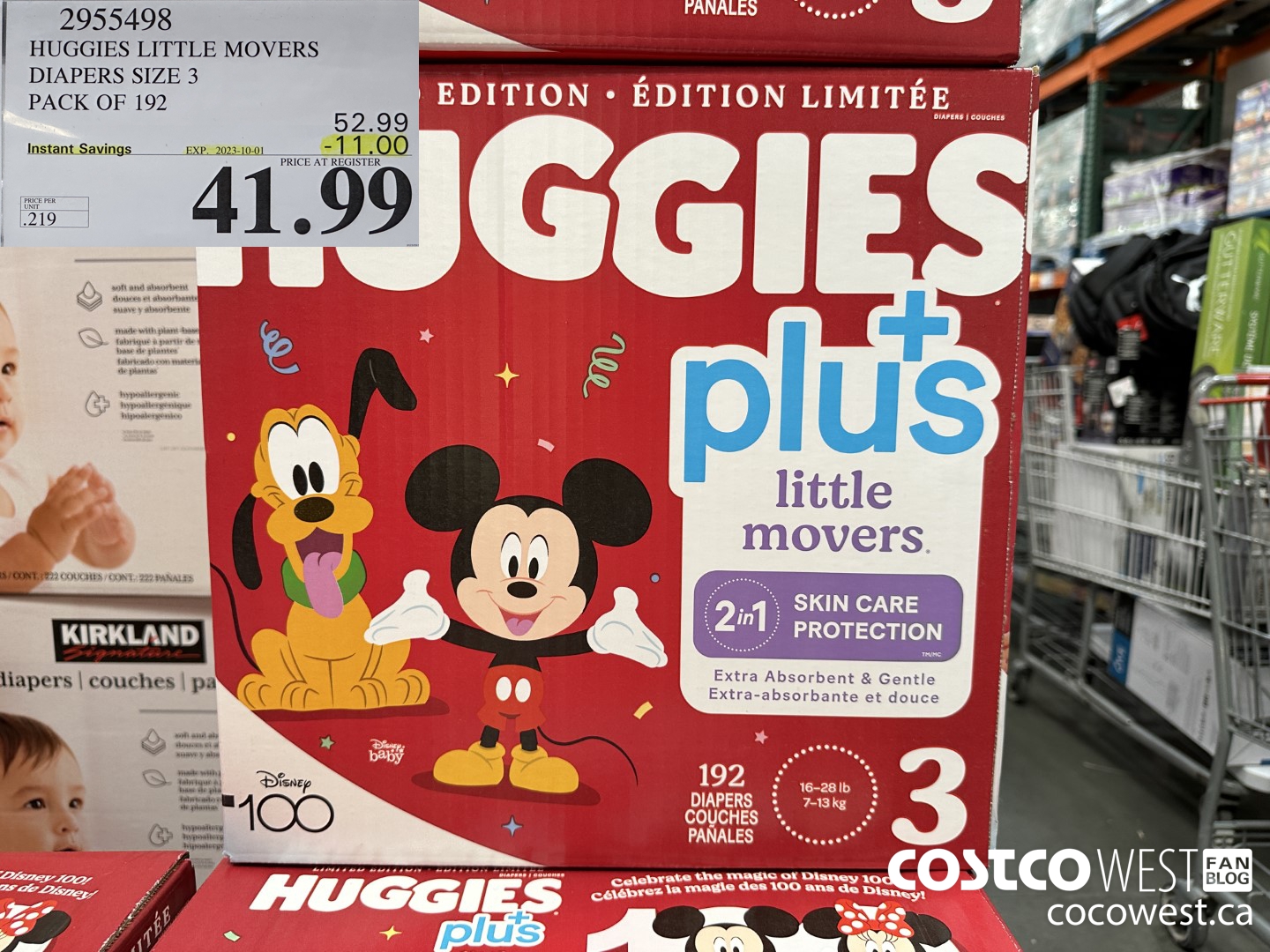 2955498 HUGGIES LITTLE MOVERS DIAPERS SIZE 3 PACK OF 192 ($11.00 INSTANT SAVINGS EXPIRES ON 2023-10-01) $41.99