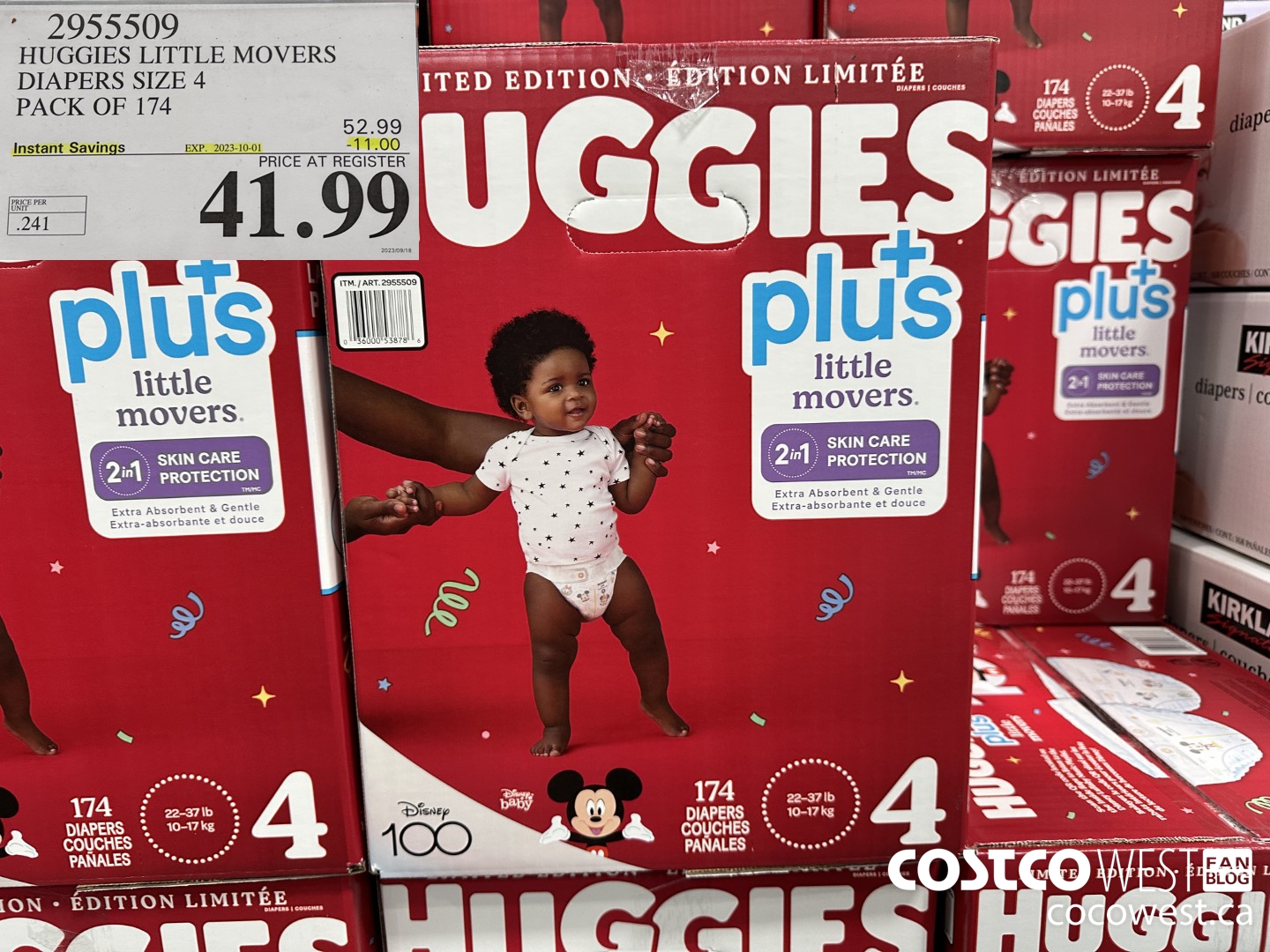2955509 HUGGIES LITTLE MOVERS DIAPERS SIZE 4 PACK OF 174 ($11.00 INSTANT SAVINGS EXPIRES ON 2023-10-01) $41.99