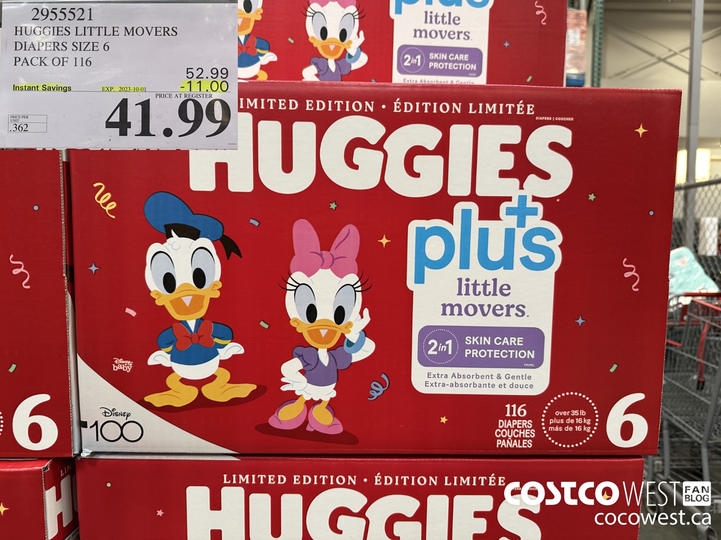 2955521 HUGGIES LITTLE MOVERS DIAPERS SIZE 6 PACK OF 116 ($11.00 INSTANT SAVINGS EXPIRES ON 2023-10-01) $41.99
