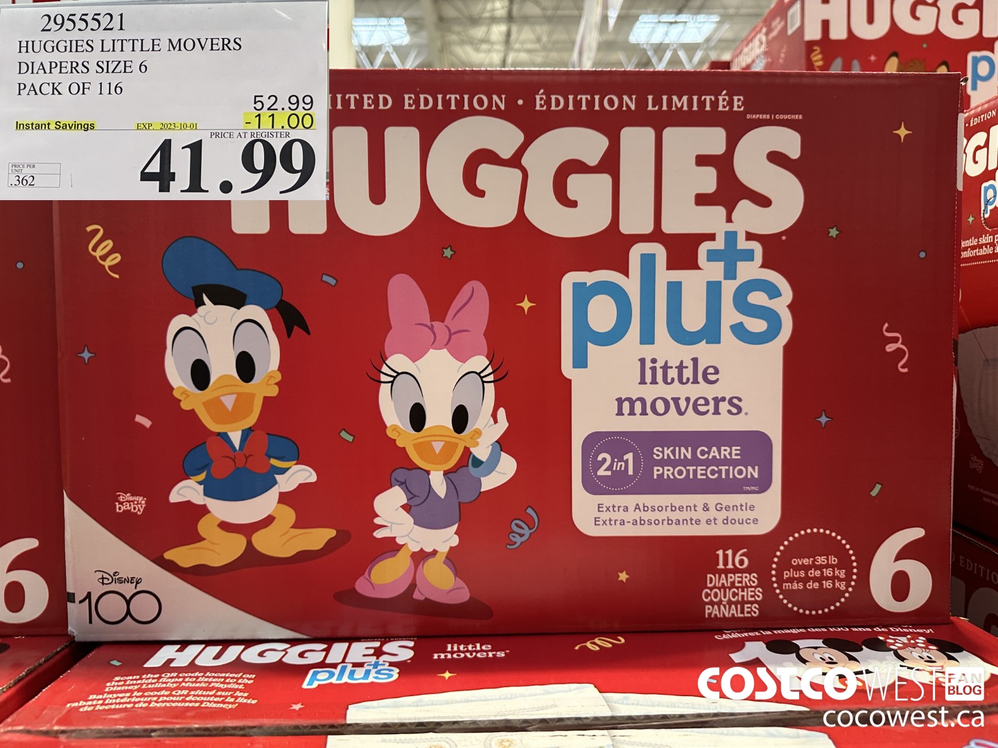 2955521 HUGGIES LITTLE MOVERS DIAPERS SIZE 6 PACK OF 116 ($11.00 INSTANT SAVINGS EXPIRES ON 2023-10-01) $41.99