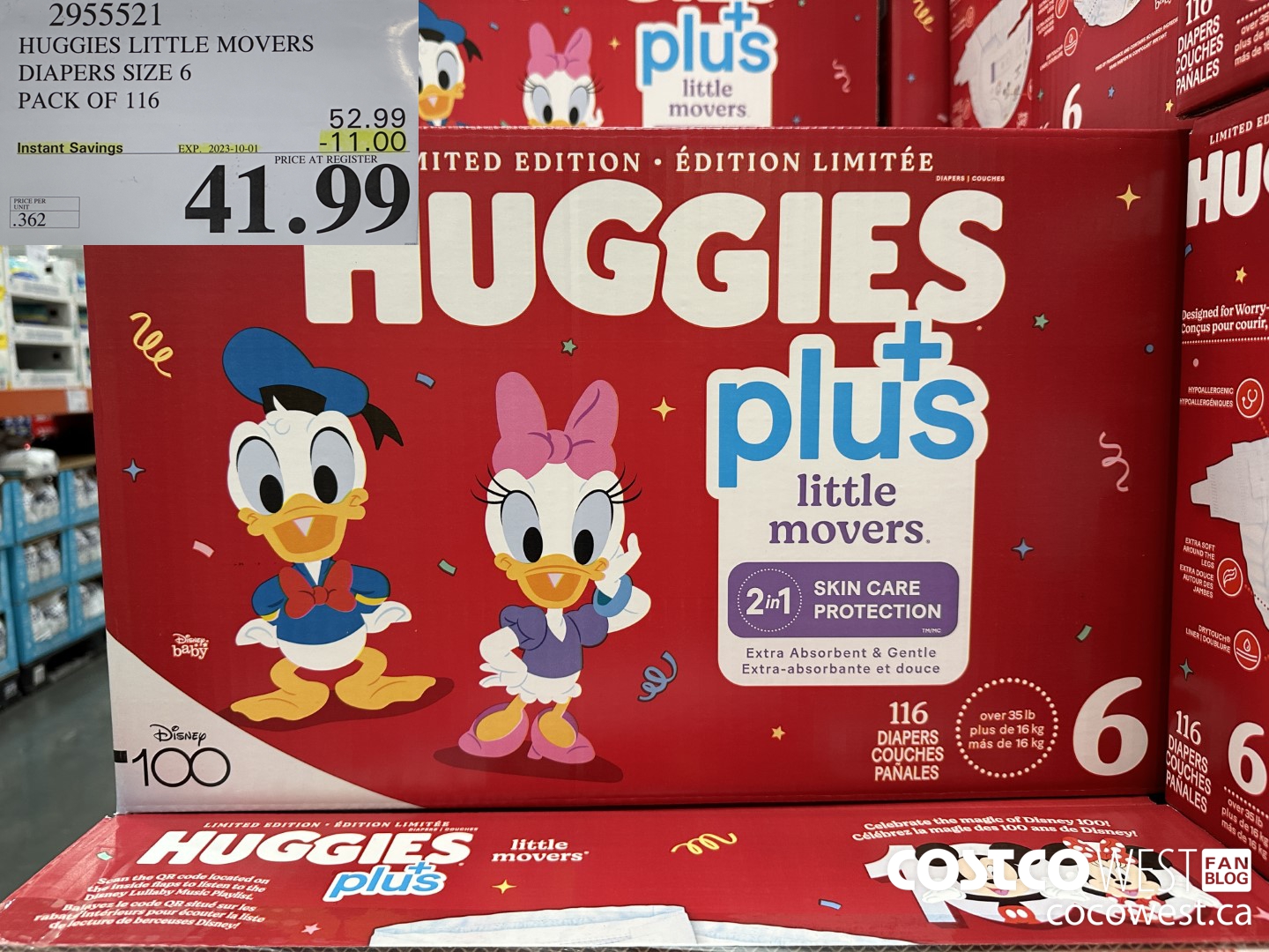 2955521 HUGGIES LITTLE MOVERS DIAPERS SIZE 6 PACK OF 116 ($11.00 INSTANT SAVINGS EXPIRES ON 2023-10-01) $41.99