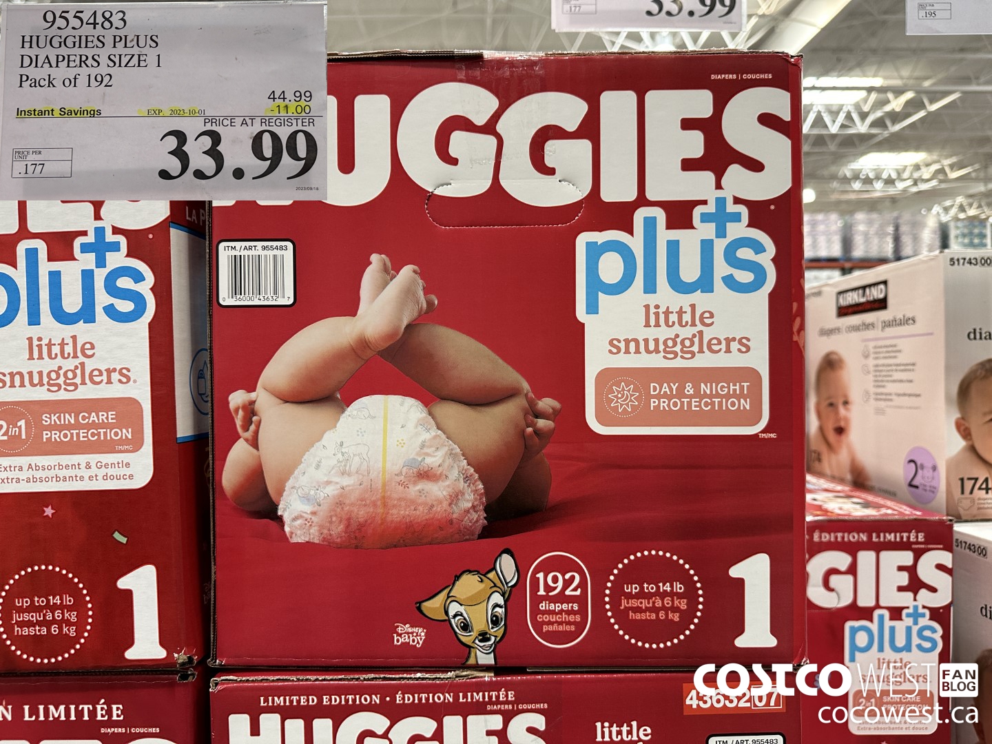 955483 HUGGIES LITTLE SNUGGLE SIZE 1 DIAPERS PACK OF 192 ($11.00 INSTANT SAVINGS EXPIRES ON 2023-10-01) $33.99