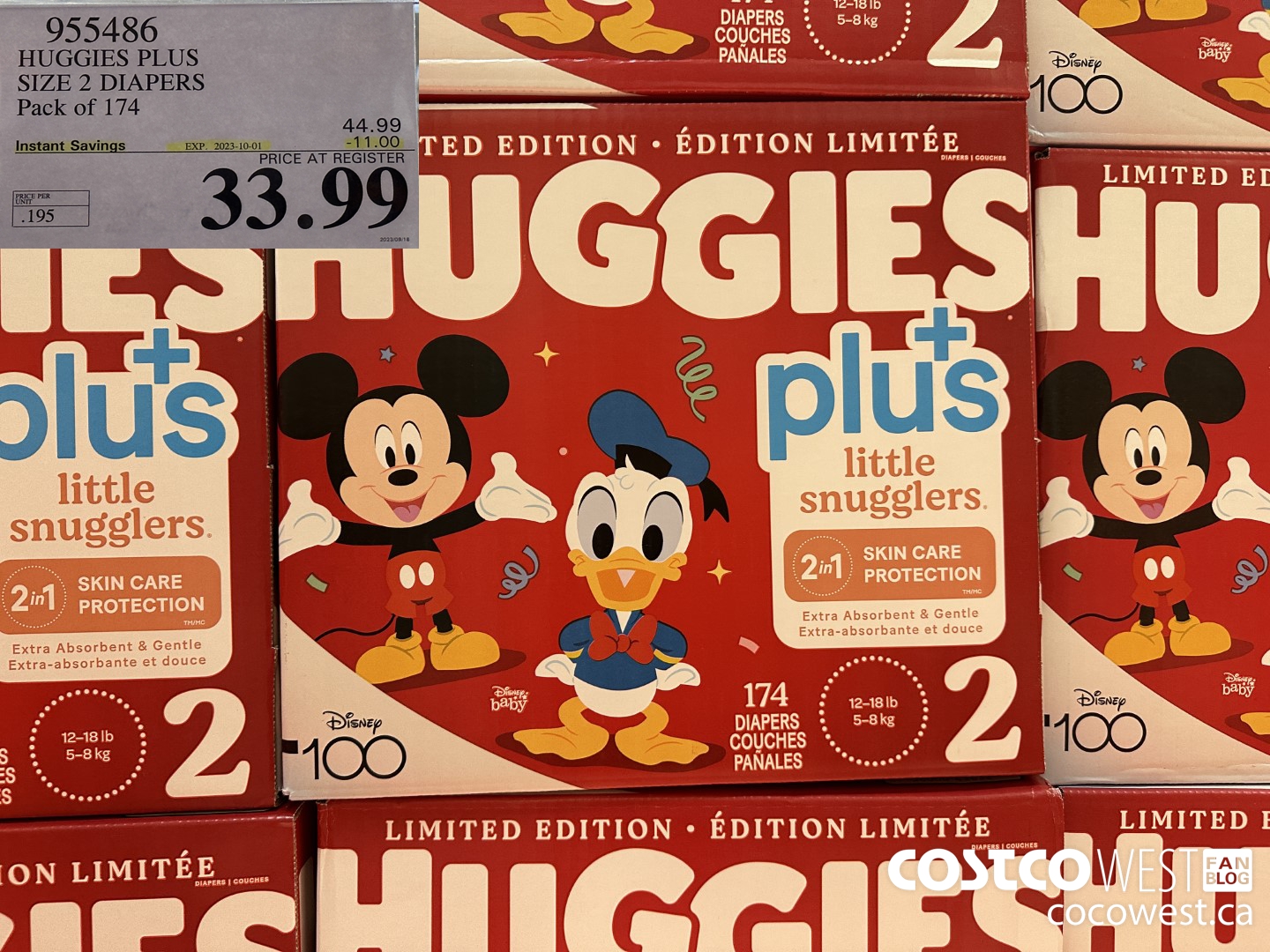 955486 HUGGIES LITTLE SNUGGLE SIZE 2 DIAPERS PACK OF 174 ($11.00 INSTANT SAVINGS EXPIRES ON 2023-10-01) $33.99